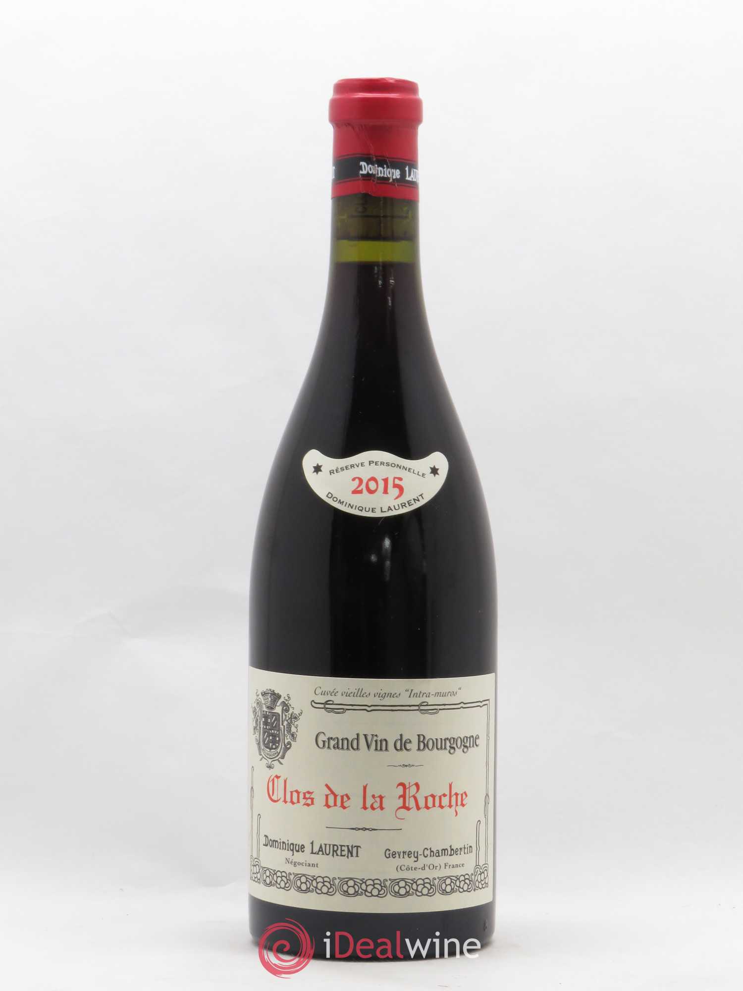 Clos de la Roche Grand Cru Vieilles vignes Intra-muros Dominique Laurent 2015 - Lot de 1 bouteille - 0