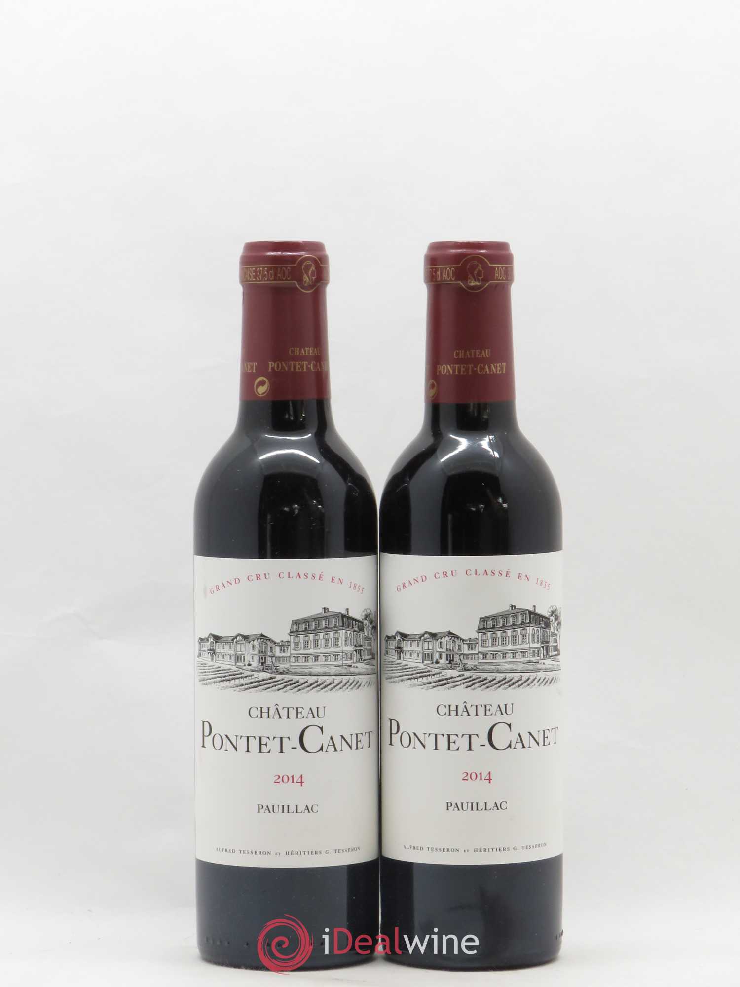Château Pontet Canet 5ème Grand Cru Classé 2014 - Lot de 2 demi bouteilles - 0
