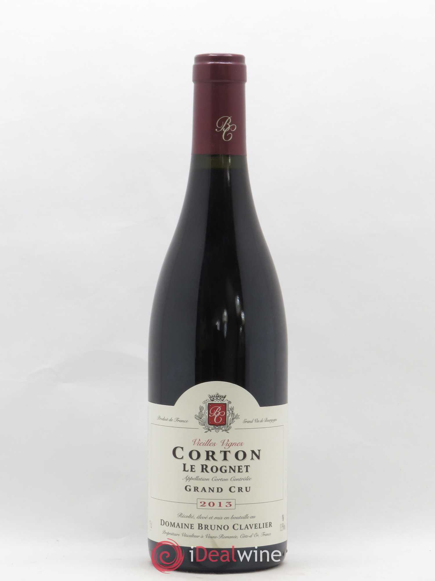 Corton Grand Cru Le Rognet Vieilles Vignes Bruno Clavelier 2013 - Lot de 1 bouteille - 0