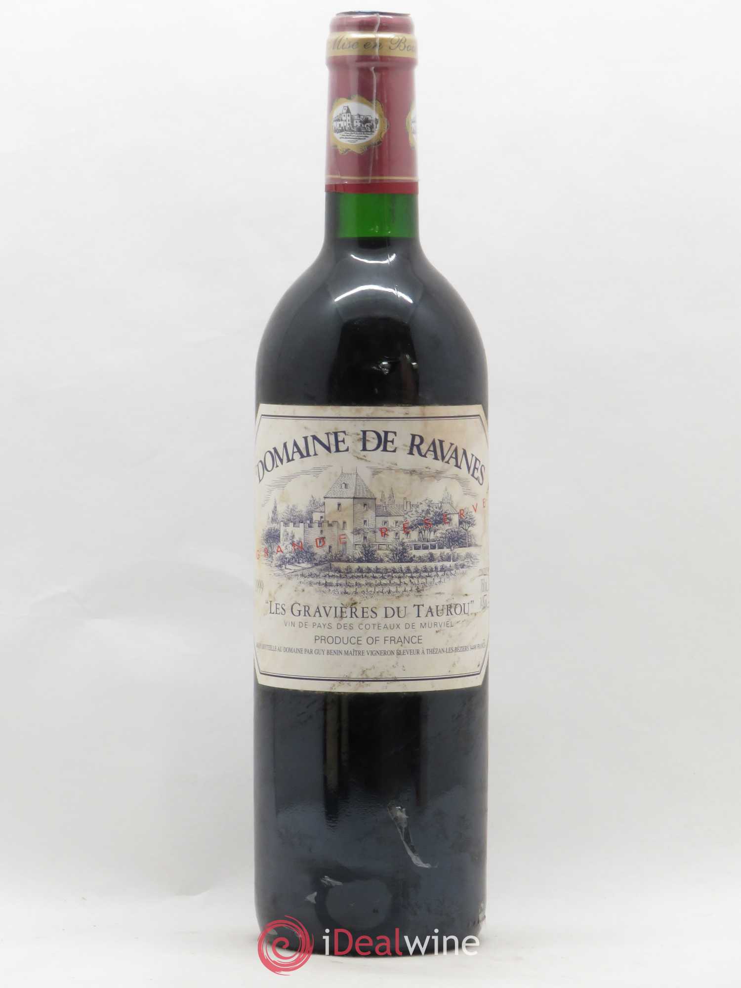 Languedoc IGP Coteaux de Murviel Les Gravieres du Taurou Grande Reserve Domaine de Ravanes 1999 - Posten von 1 Flasche - 0