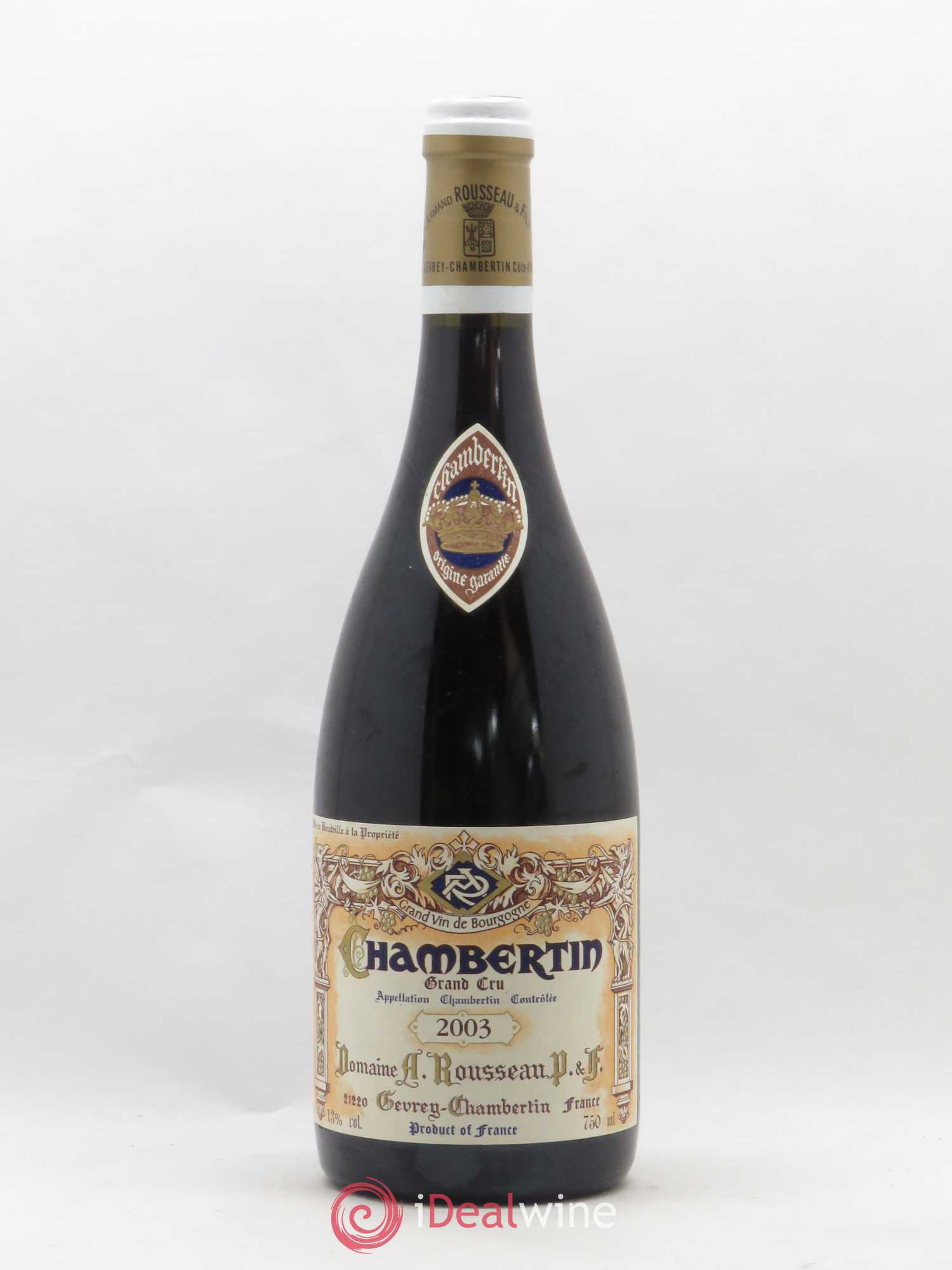 Chambertin Grand Cru Armand Rousseau (Domaine) 2003 - Lot de 1 bouteille - 0