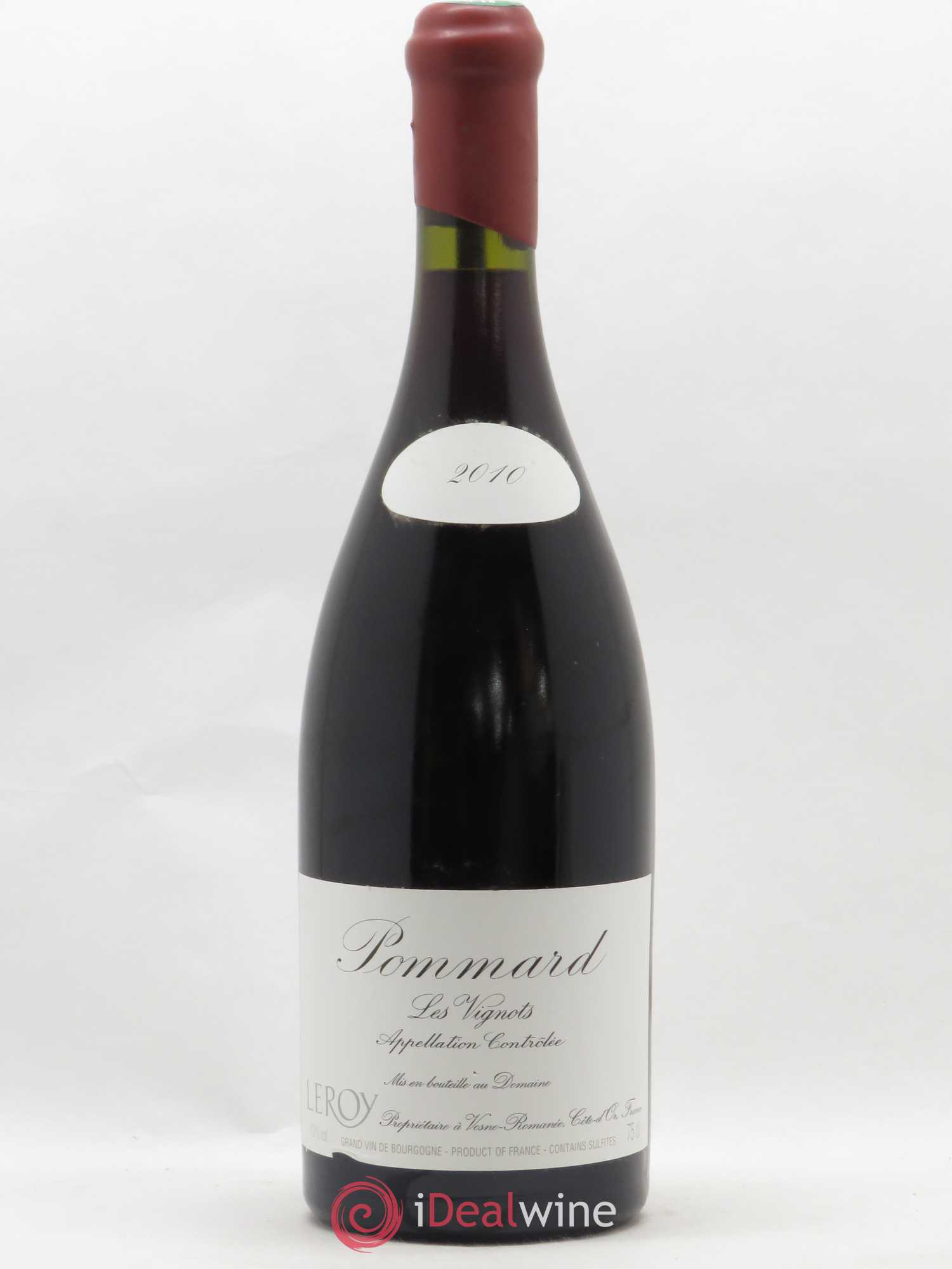 Pommard Les Vignots Leroy (Domaine) 2010 - Lot de 1 bouteille - 0