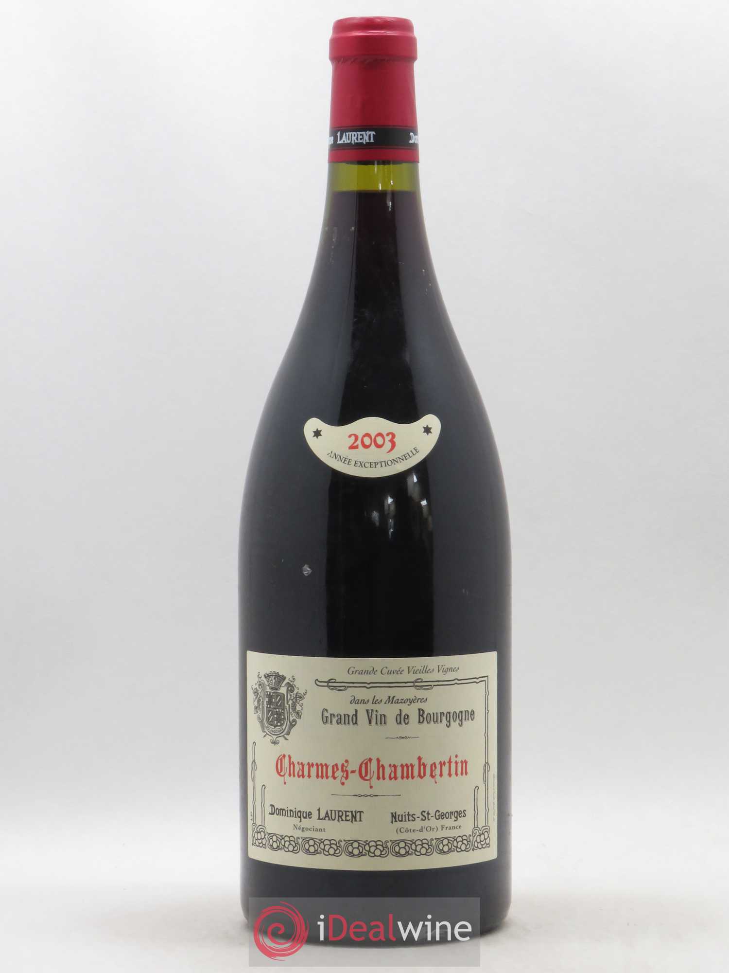 Charmes-Chambertin Grand Cru Dans Les Mazoyères Vieilles Vignes Dominique Laurent 2003 - Posten von 1 Magnum - 0