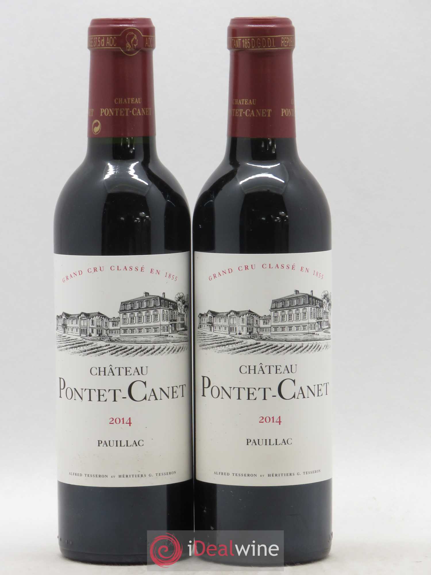 Château Pontet Canet 5ème Grand Cru Classé 2014 - Lot de 2 demi bouteilles - 0