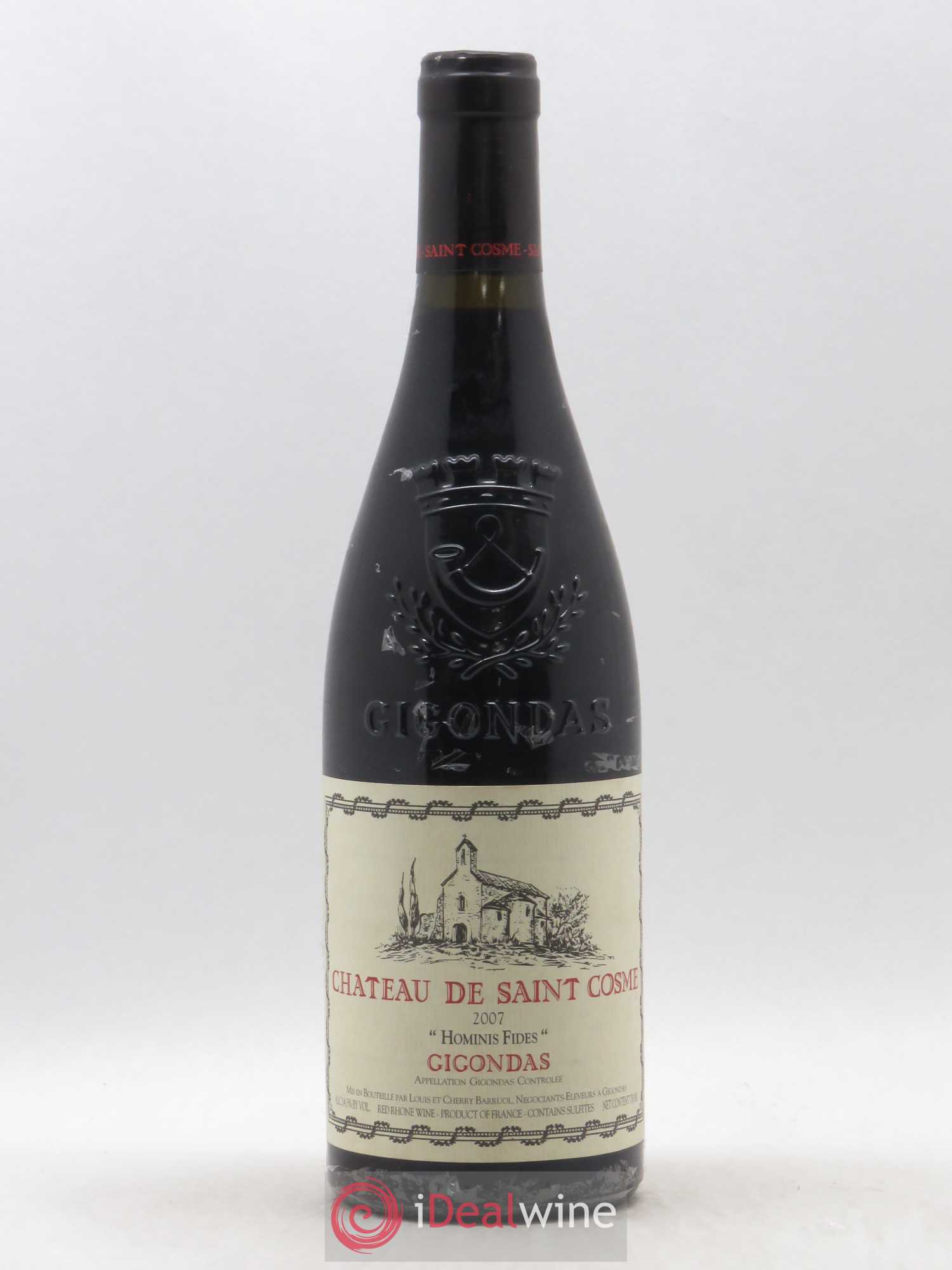 Gigondas Hominis Fides Saint Cosme 2007 - Lot de 1 bouteille - 0