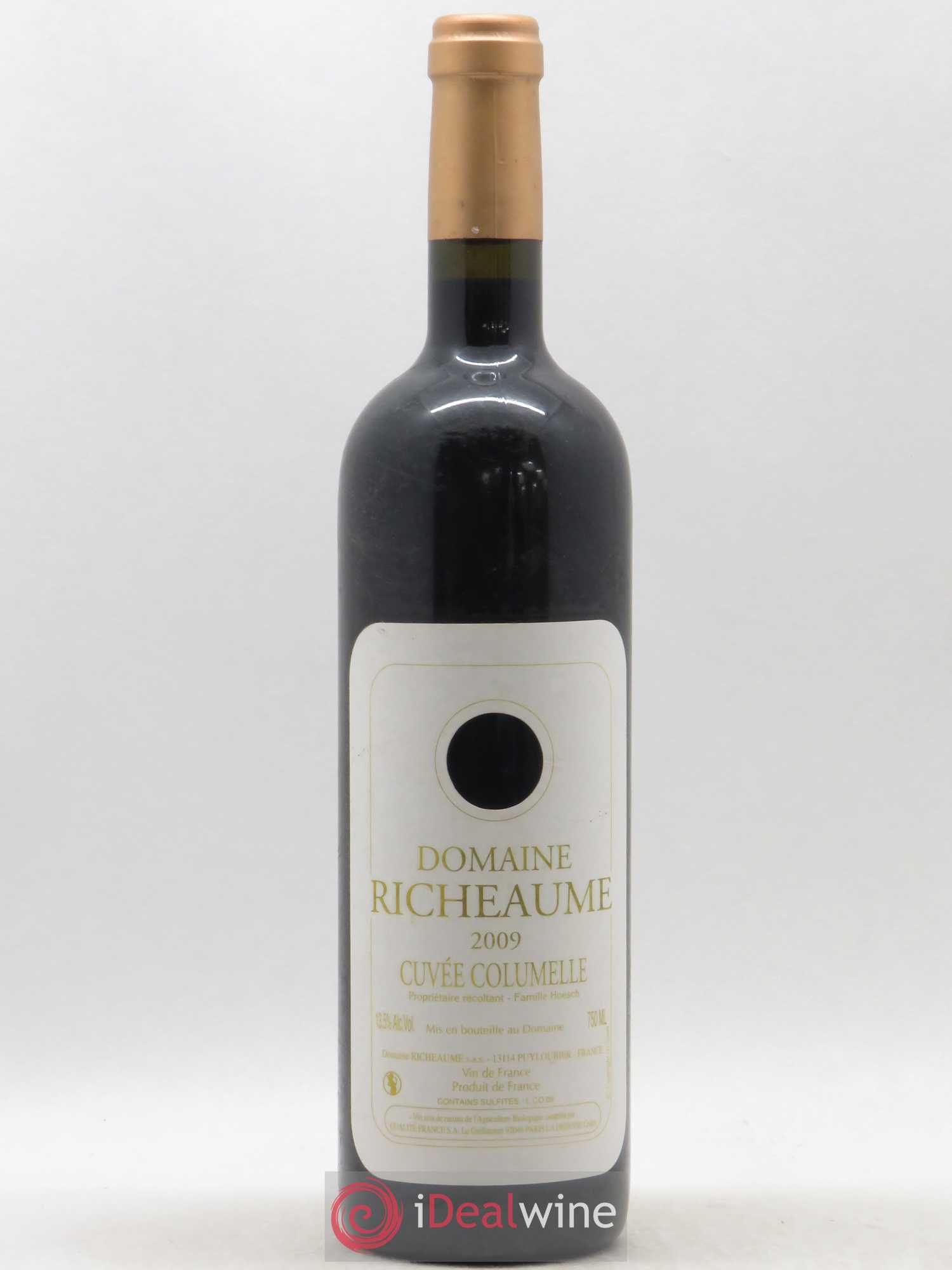Vin de France Columelle Domaine Richeaume 2009 - Lot de 1 bouteille - 0