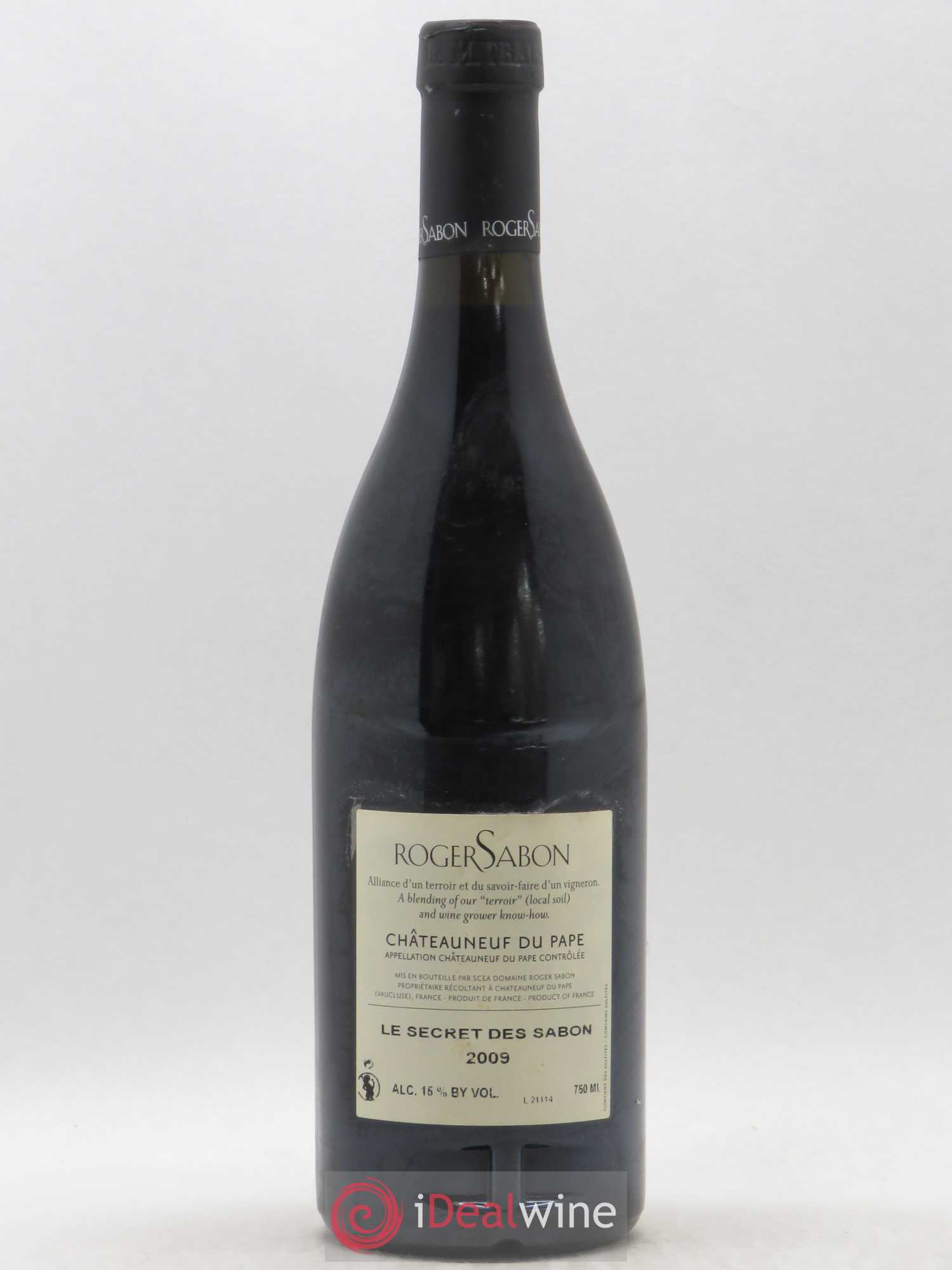 Châteauneuf-du-Pape Le Secret des Sabon Domaine Roger Sabon 2009 - Lot de 1 bouteille - 1
