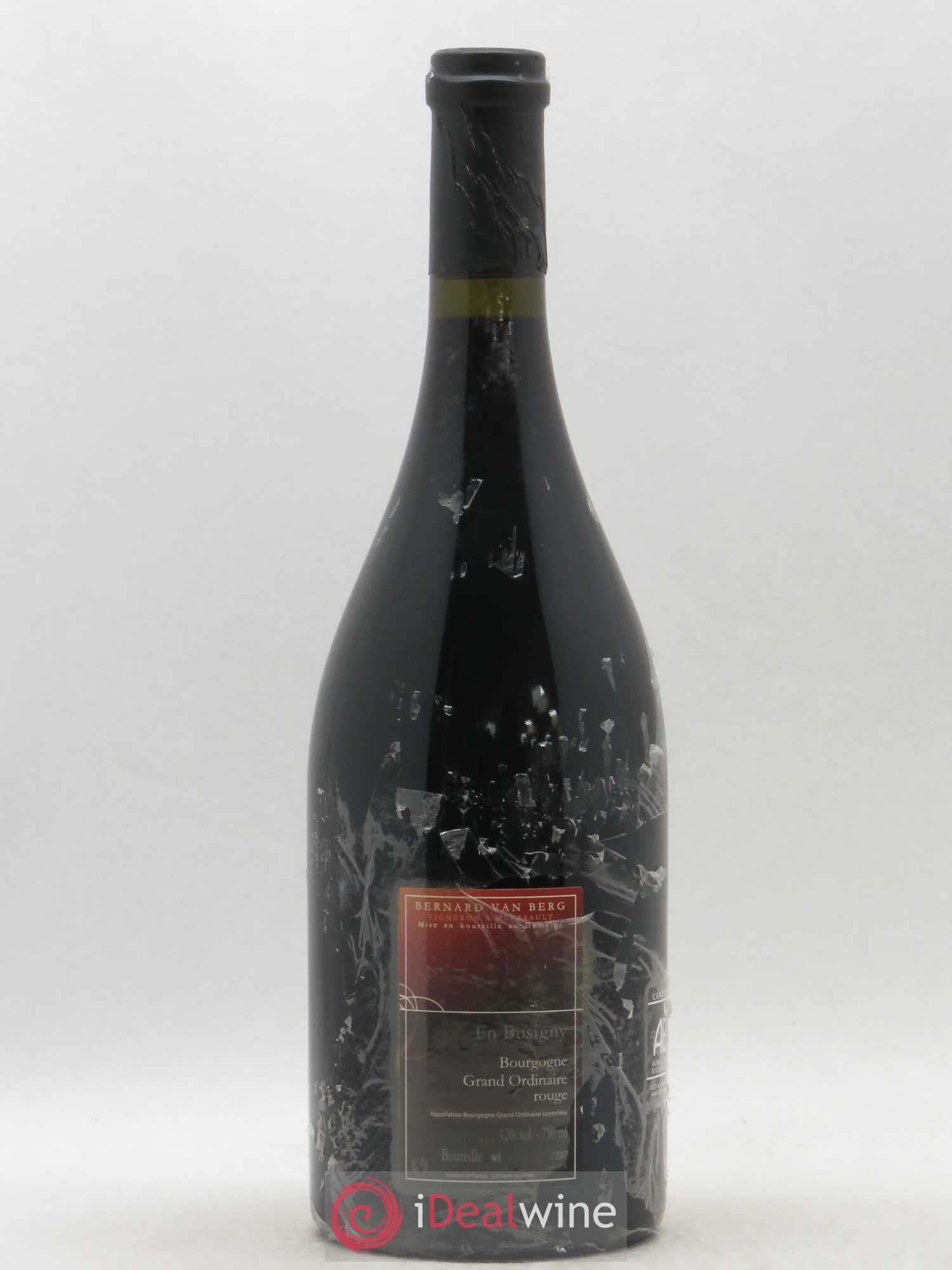 Bourgogne Grand Ordinaire En Busigny Bernard Van Berg 2010 - Lot de 1 bouteille - 1