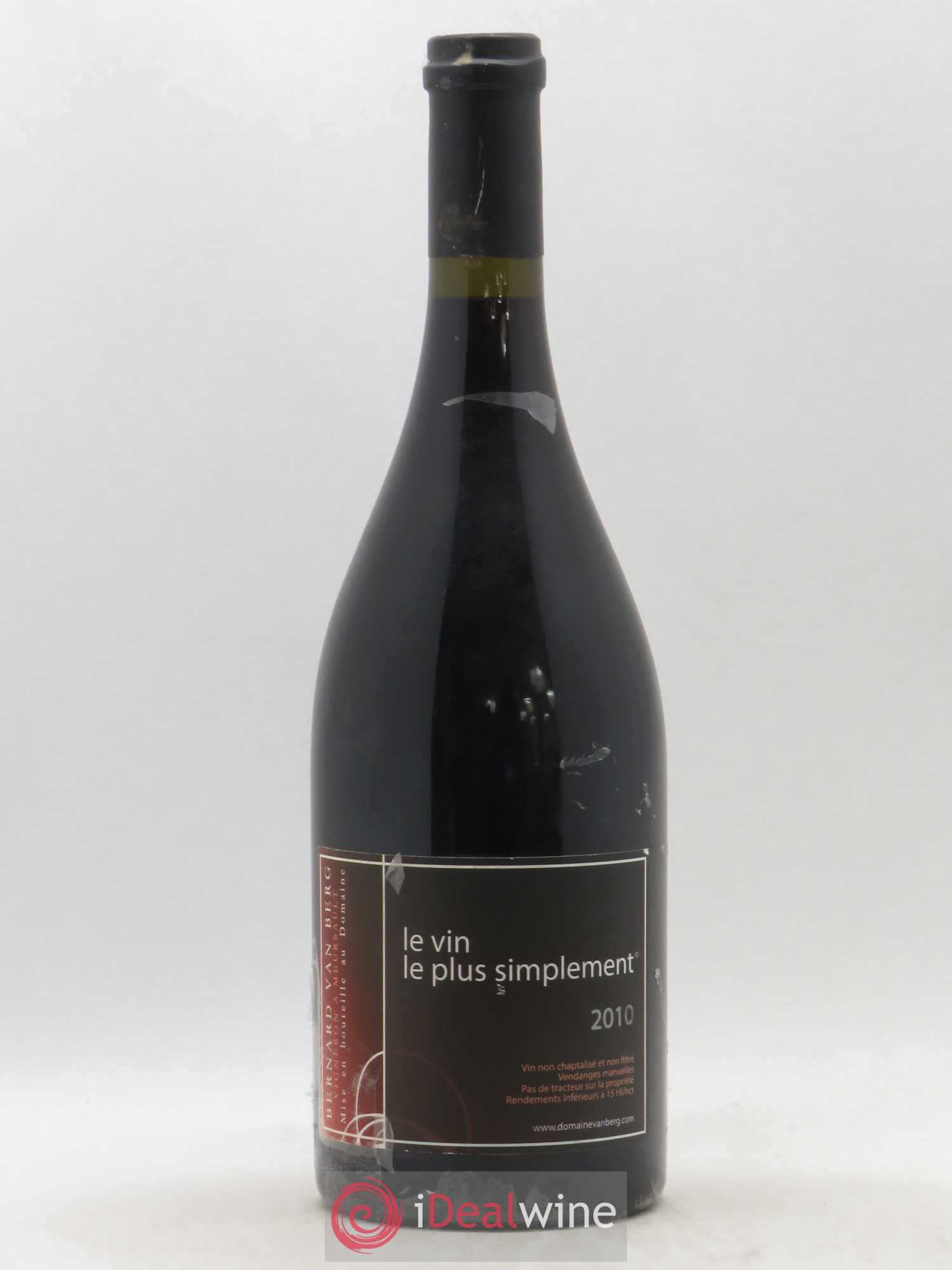 Bourgogne Grand Ordinaire En Busigny Bernard Van Berg 2010 - Lot de 1 bouteille - 0