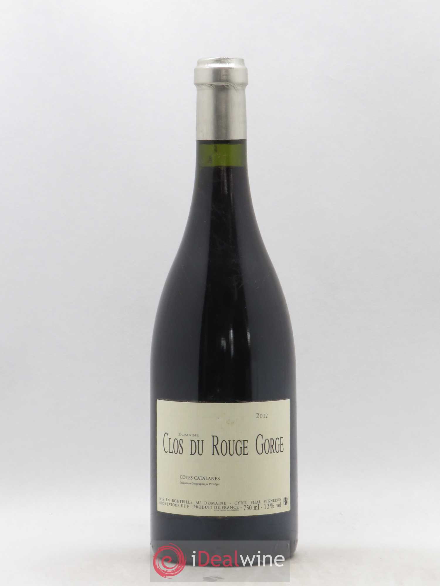 Côtes Catalanes Clos du Rouge Gorge Vieilles Vignes Cyril Fhal 2012 - Lot de 1 bouteille - 0