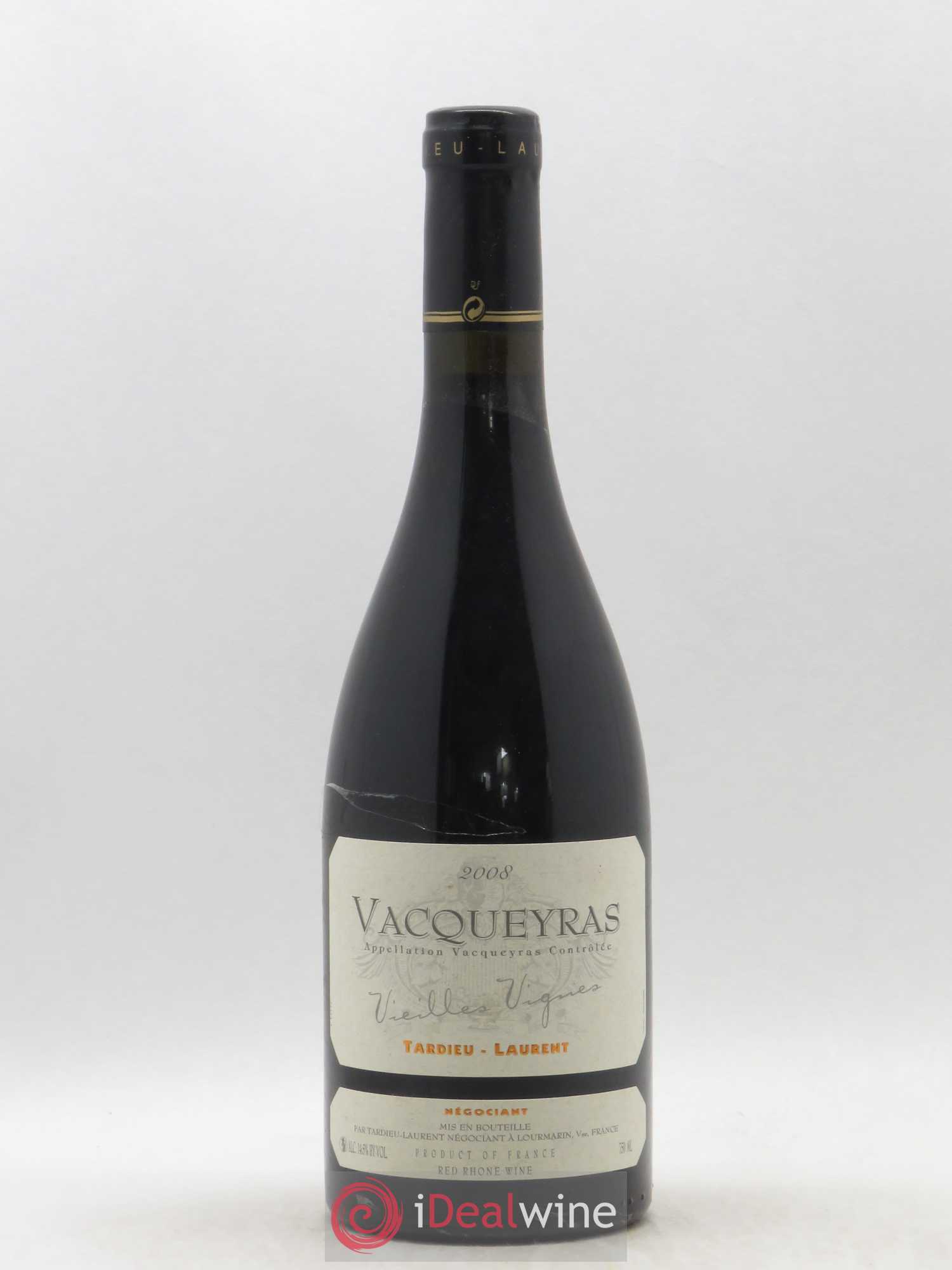 Vacqueyras Tardieu-Laurent Vieilles Vignes Famille Tardieu 2008 - Lot de 1 bouteille - 0