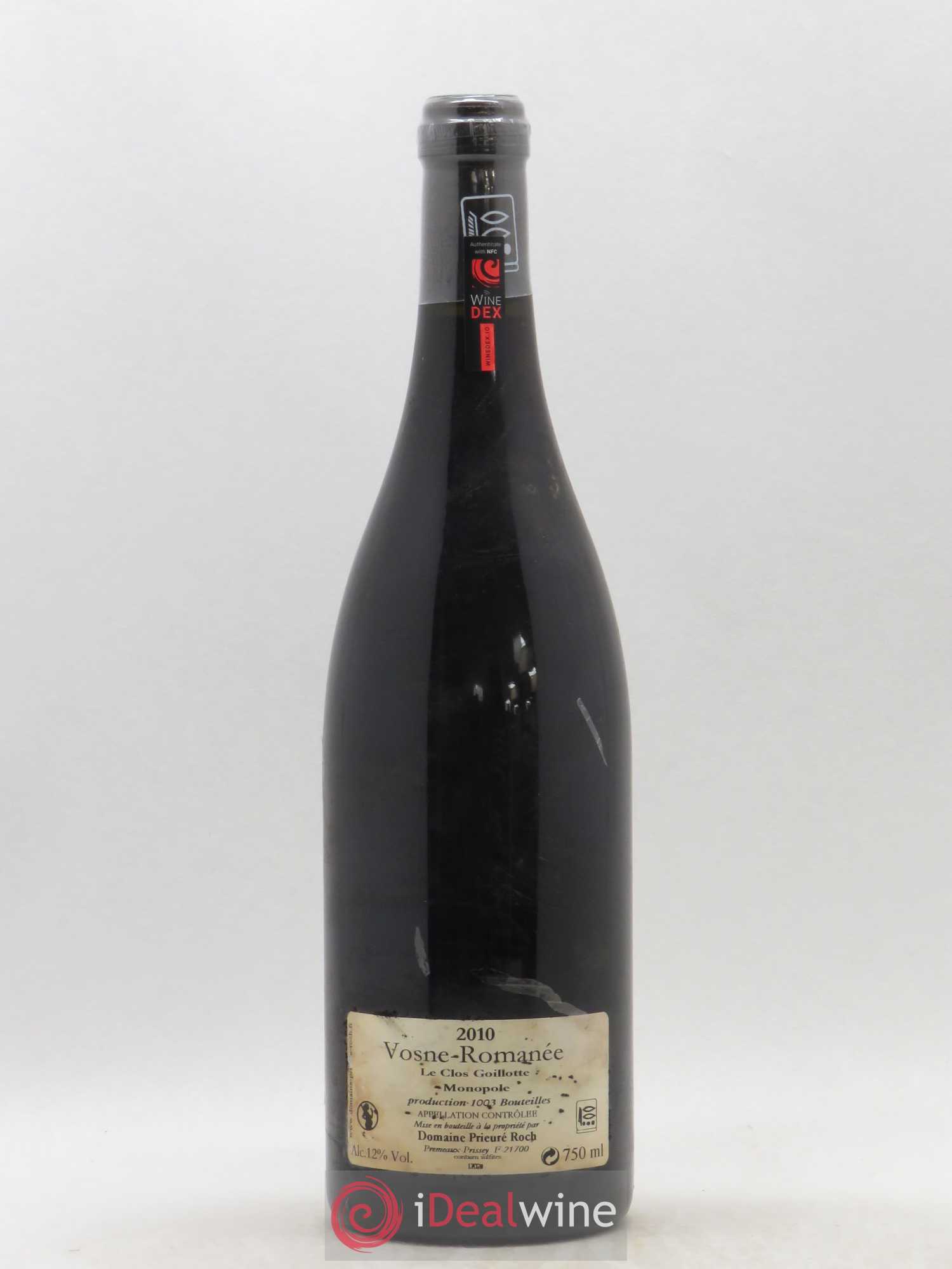 Vosne-Romanée Le Clos Goillotte Prieuré Roch 2010 - Lot de 1 bouteille - 1