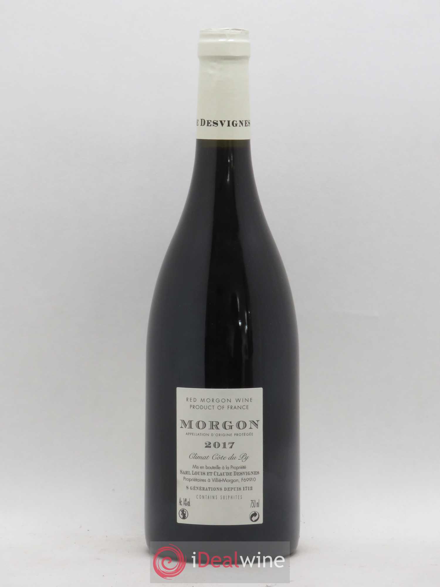 Morgon Côte de Py Javernières Louis-Claude Desvignes 2017 - Lot de 1 bouteille - 1