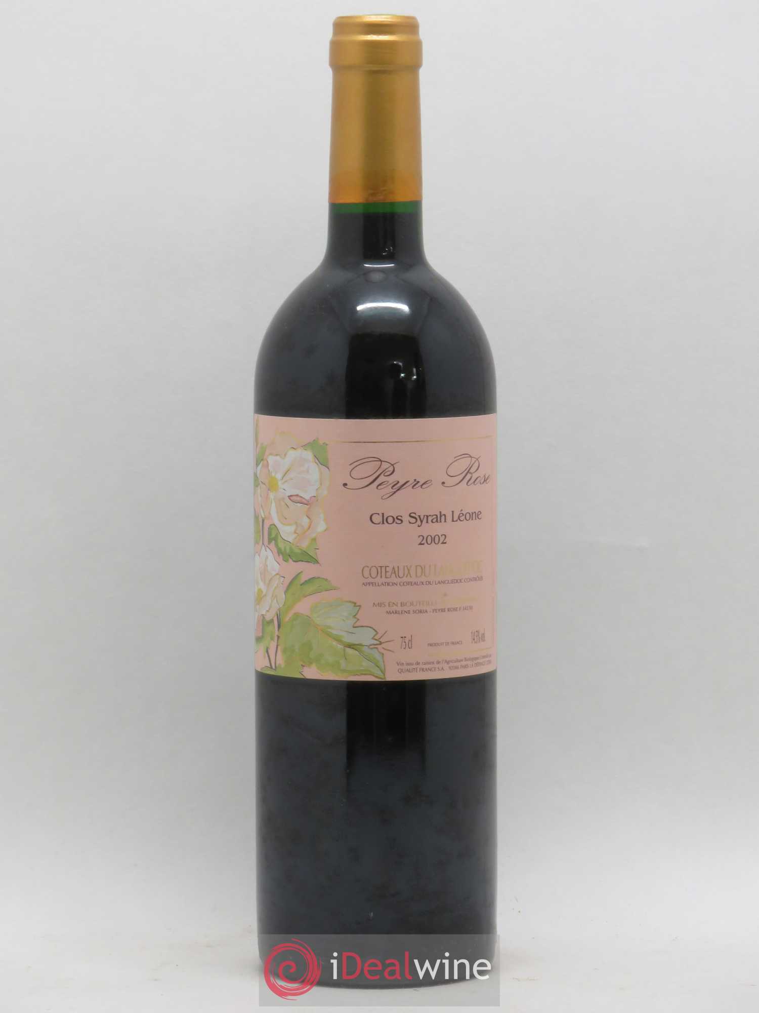 Coteaux du Languedoc Domaine Peyre Rose Belle Léone (anciennement Syrah Léone) Marlène Soria 2002 - Lot de 1 bouteille - 0