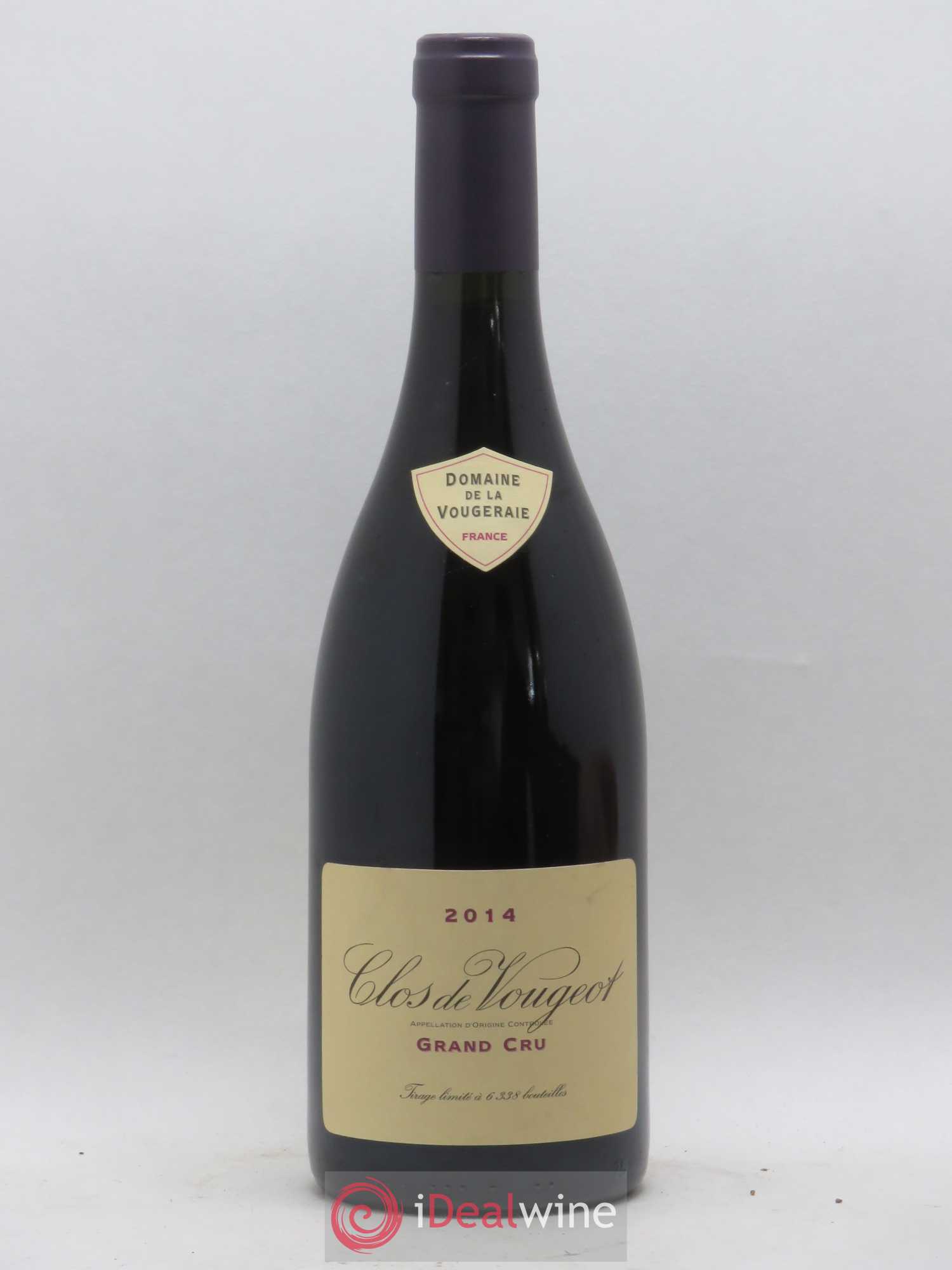 Clos de Vougeot Grand Cru La Vougeraie 2014 - Lot de 1 bouteille - 0