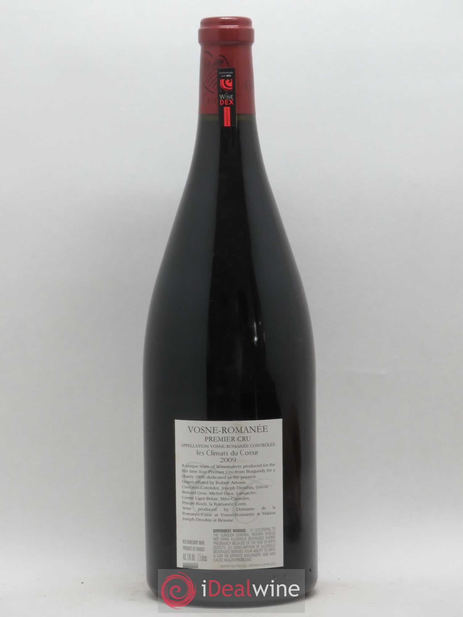 Vosne-Romanée 1er Cru Les Climats du Coeur Robert Arnoux Confuron Cotetidot Joseph Drouhin Grivot Bernard et Michel Gros Lamarche Comte Liger Belair Meo Camuzet Prieure Roch Romanée Conti 2009 - Lot de 1 magnum - 1