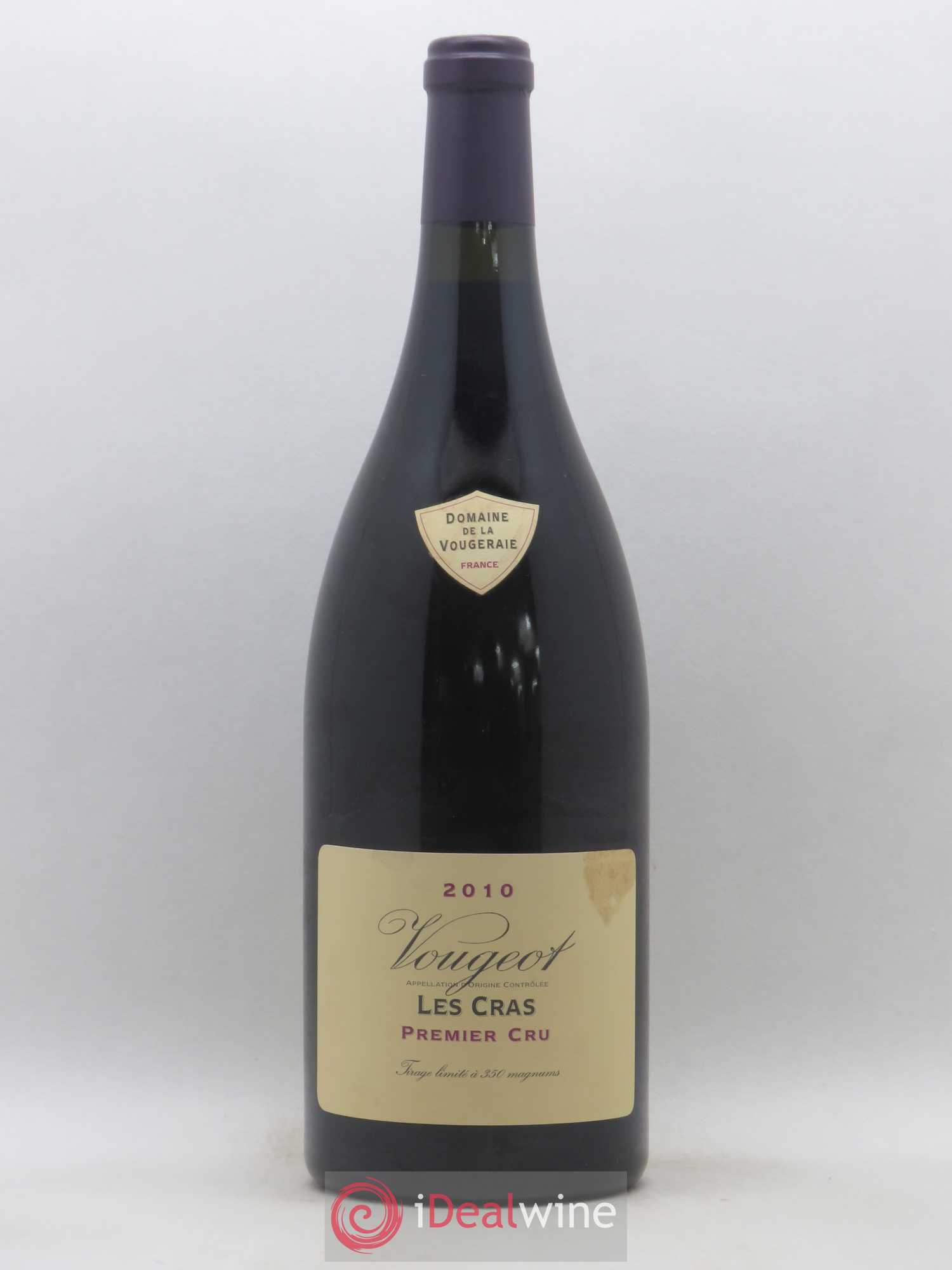 Vougeot 1er Cru Les Cras La Vougeraie 2010 - Lot de 1 magnum - 0