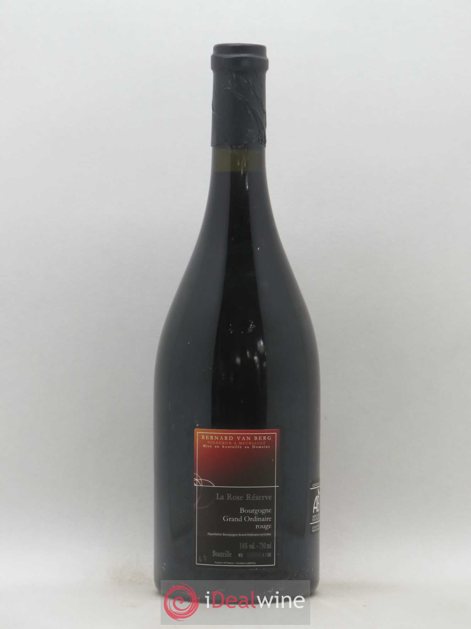Bourgogne Grand Ordinaire La Rose Reserve Domaine Van Berg 2009 - Posten von 1 Flasche - 1