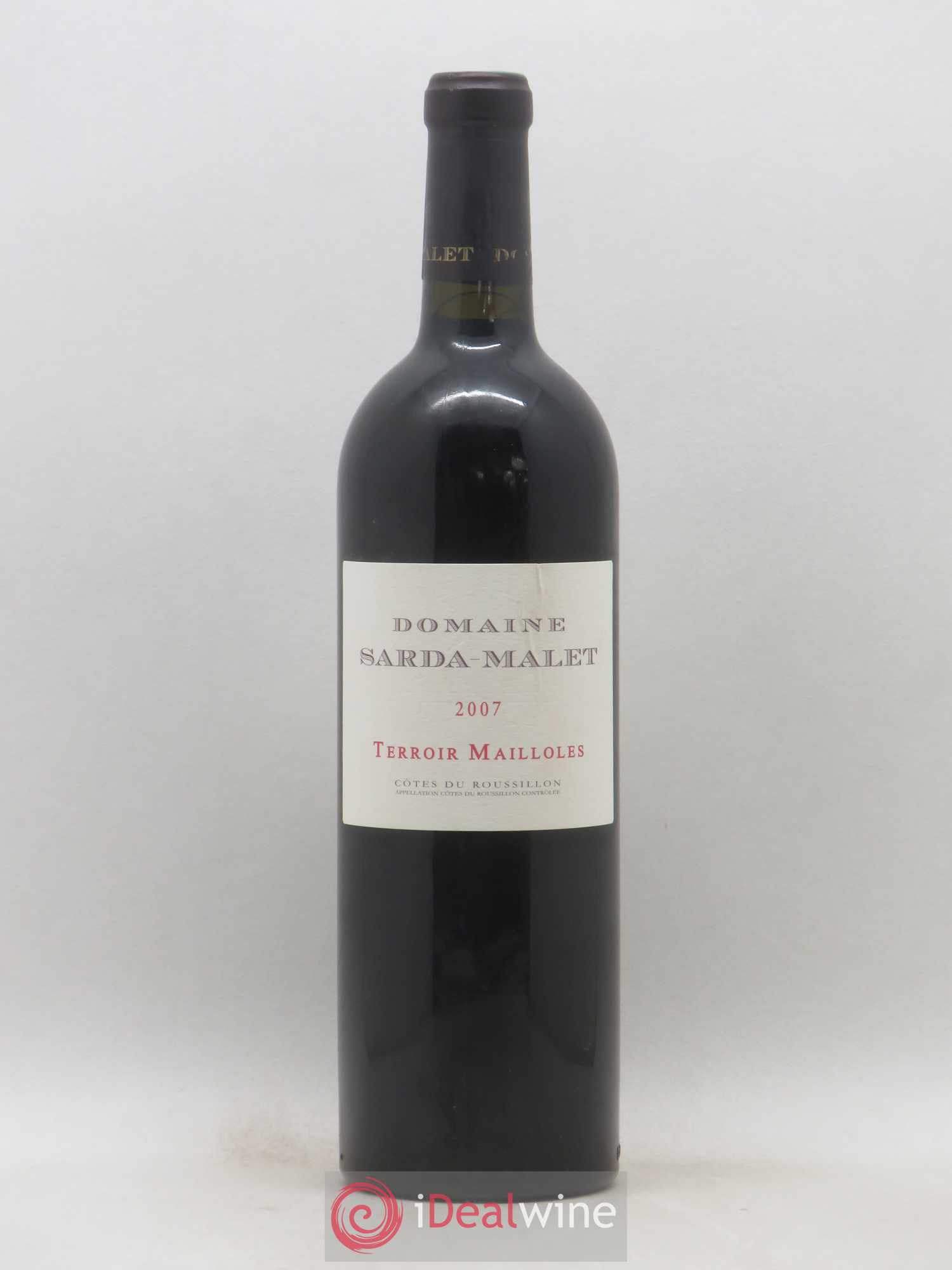 Côtes du Roussillon Domaine Sarda-Malet Terroir de Mailloles Jérôme Malet 2007 - Lot de 1 bouteille - 0