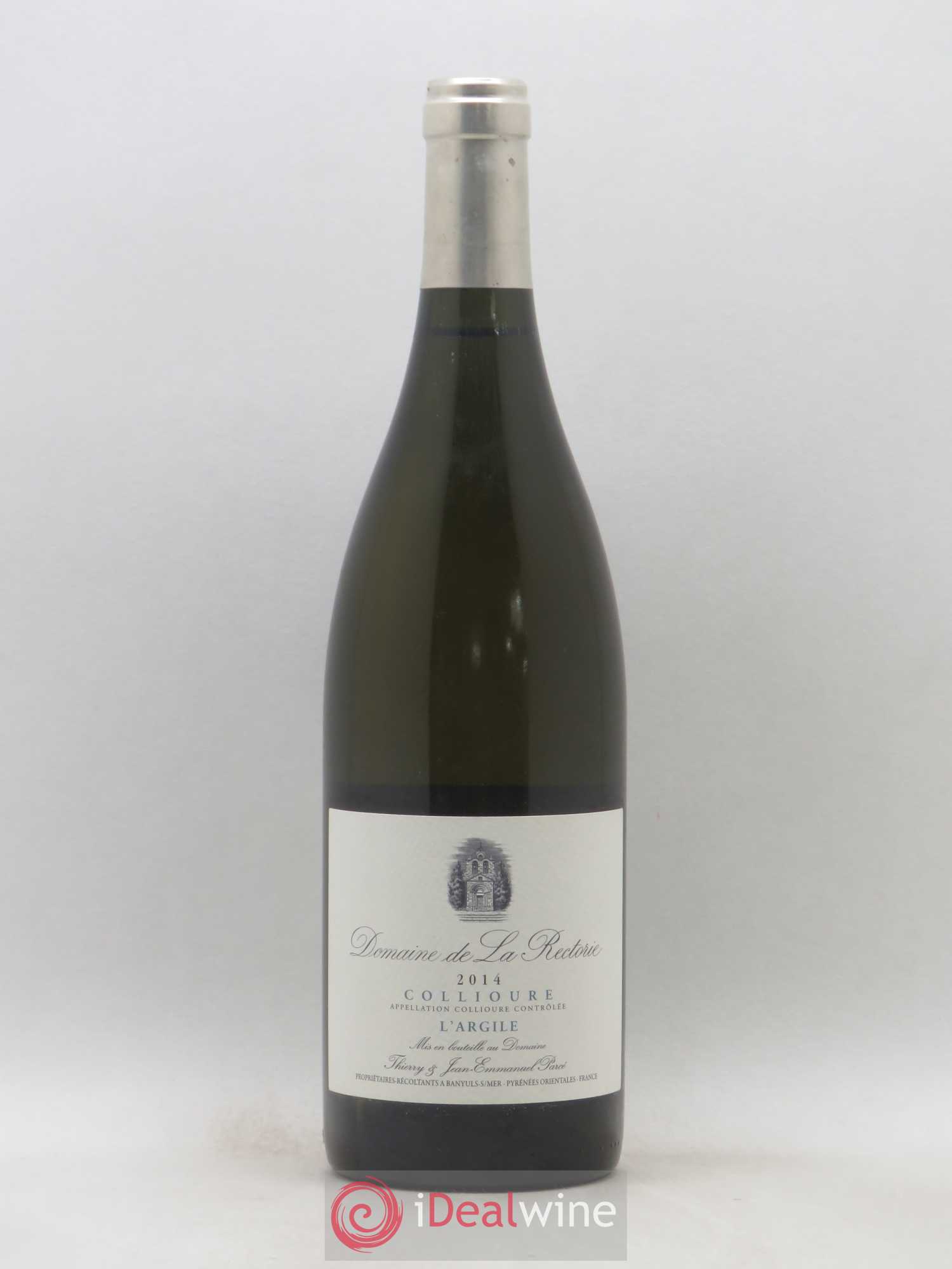 Collioure La Rectorie (Domaine de) L'Argile Thierry et Jean Emmanuel Parcé 2014 - Lot de 1 bouteille - 0