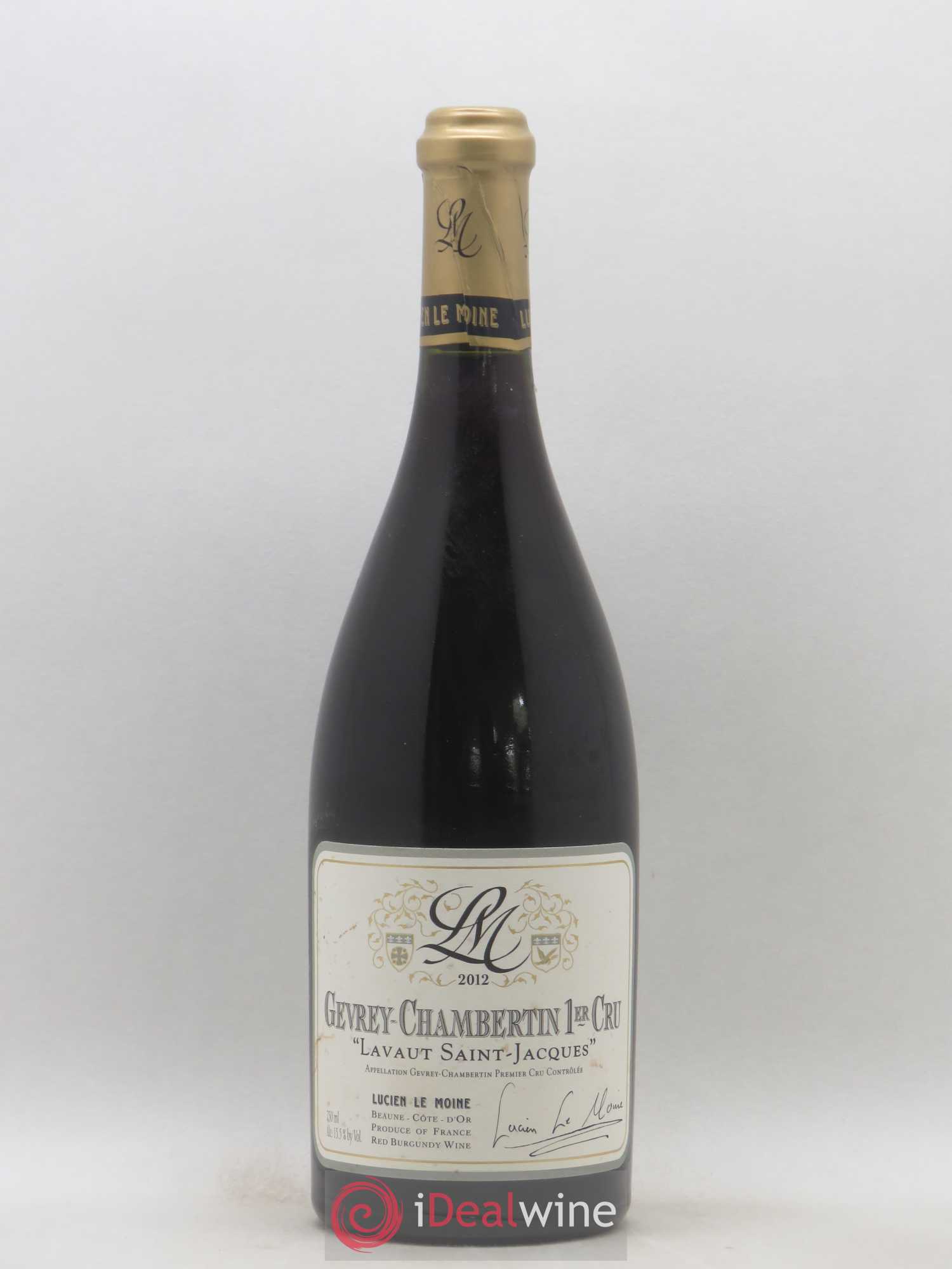 Gevrey-Chambertin 1er Cru Lavaut Saint Jacques Lucien Le Moine 2012 - Lot de 1 bouteille - 0