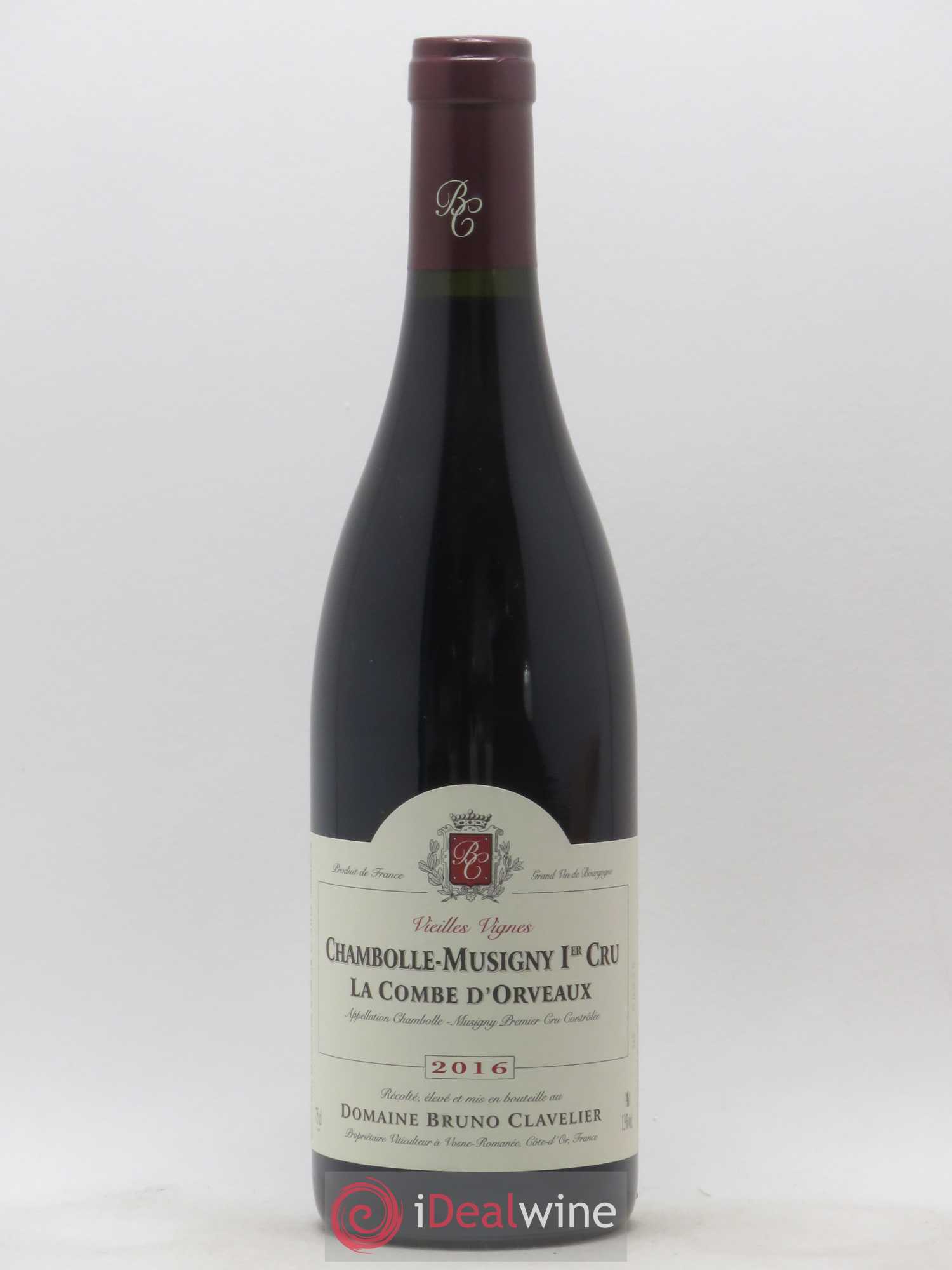 Chambolle-Musigny 1er Cru La Combe d'Orveaux Vieilles Vignes Bruno Clavelier 2016 - Lot de 1 bouteille - 0