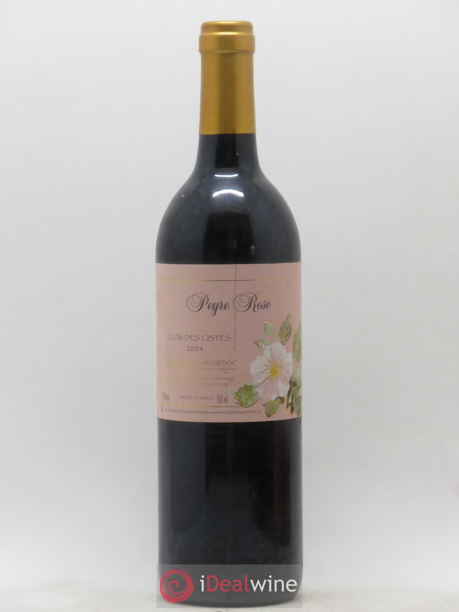 Vin de France (anciennement Coteaux du Languedoc) Domaine Peyre Rose Les Cistes Marlène Soria 2004 - Lot de 1 bouteille - 0