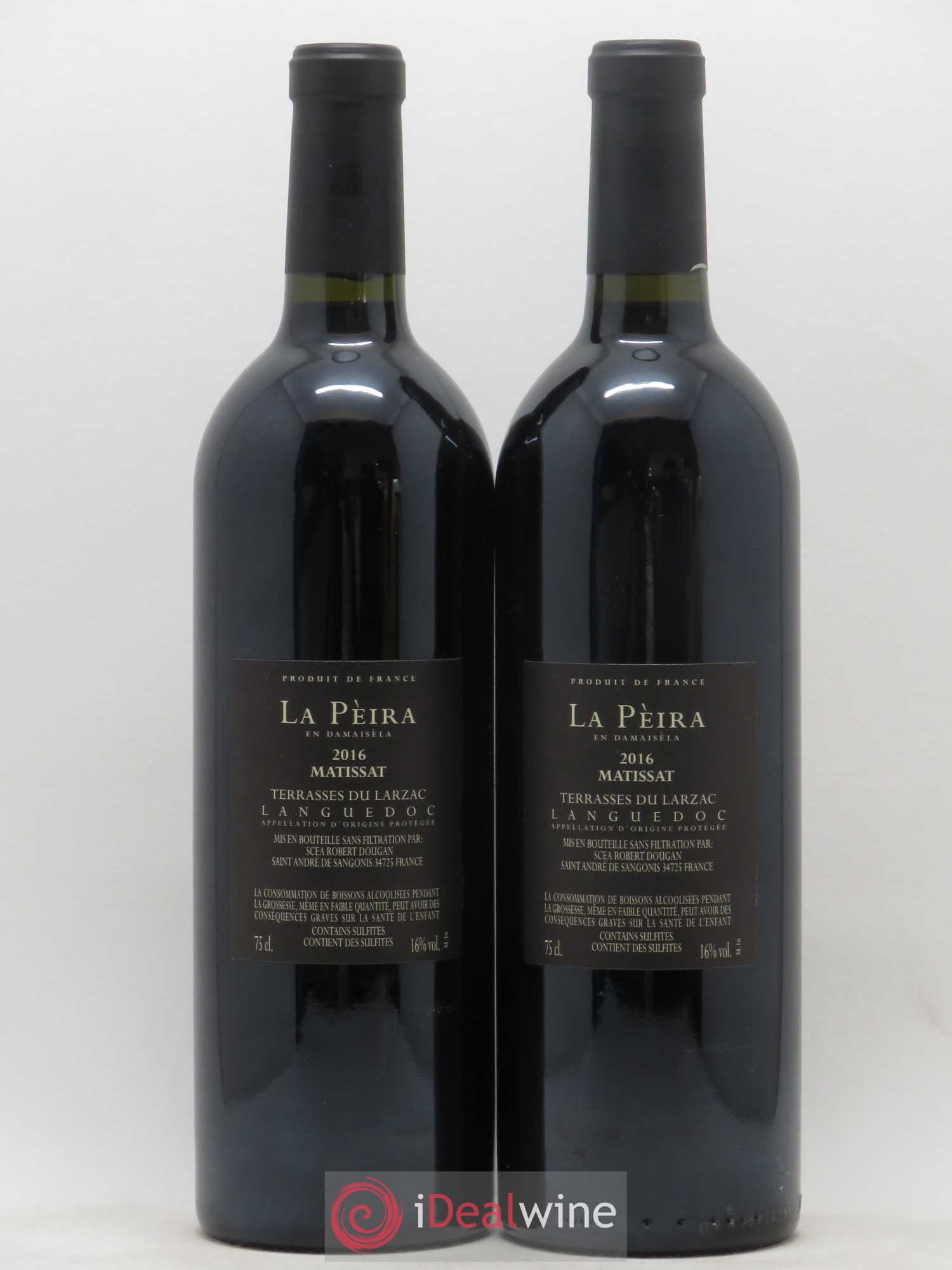 Terrasses du Larzac Domaine de La Pèira en Damaisèla Matissat Karine Ahton et Robert Dougan 2016 - Lot de 2 bouteilles - 1