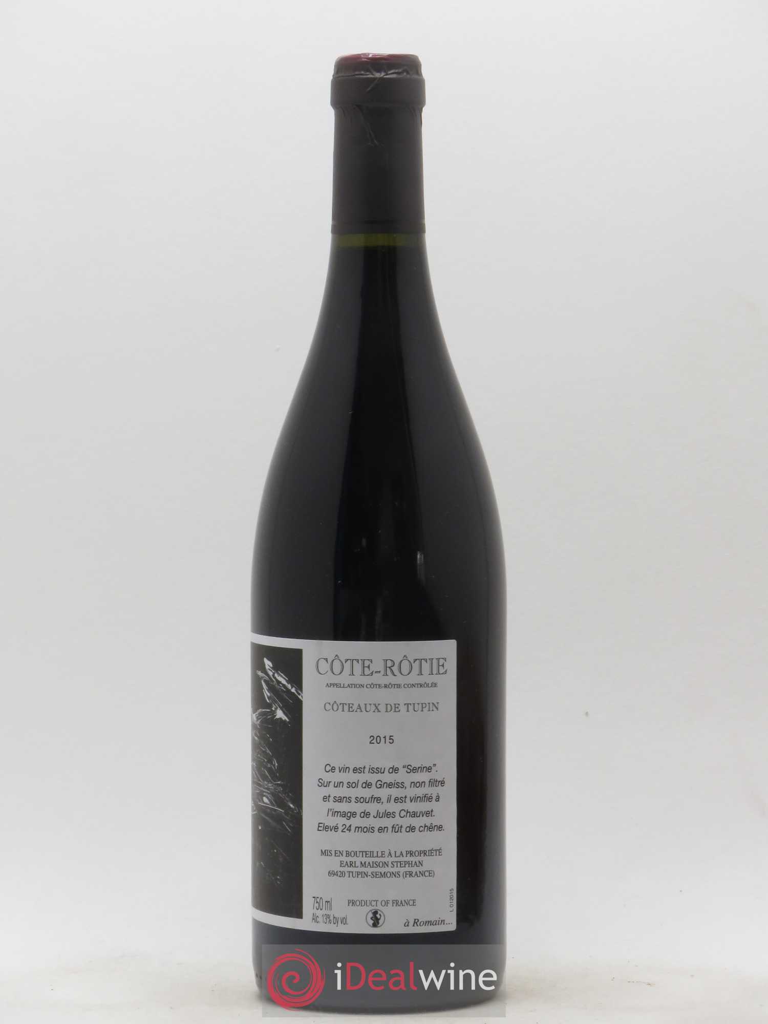 Côte-Rôtie Coteaux de Tupin Jean-Michel Stephan 2015 - Lot de 1 bouteille - 1