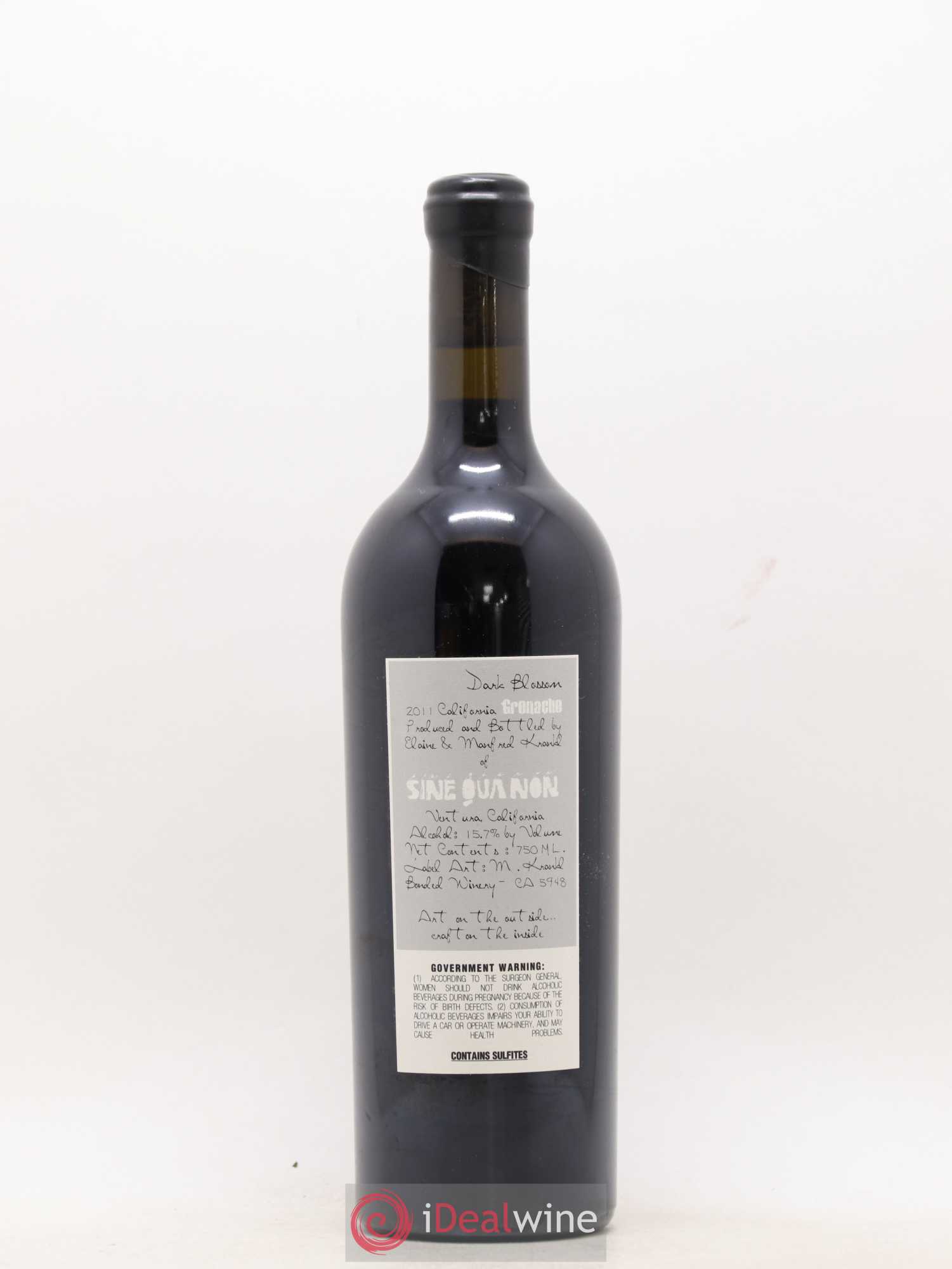 USA Sine Qua Non California Dark Blossom Grenache 2011 - Posten von 1 Flasche - 1