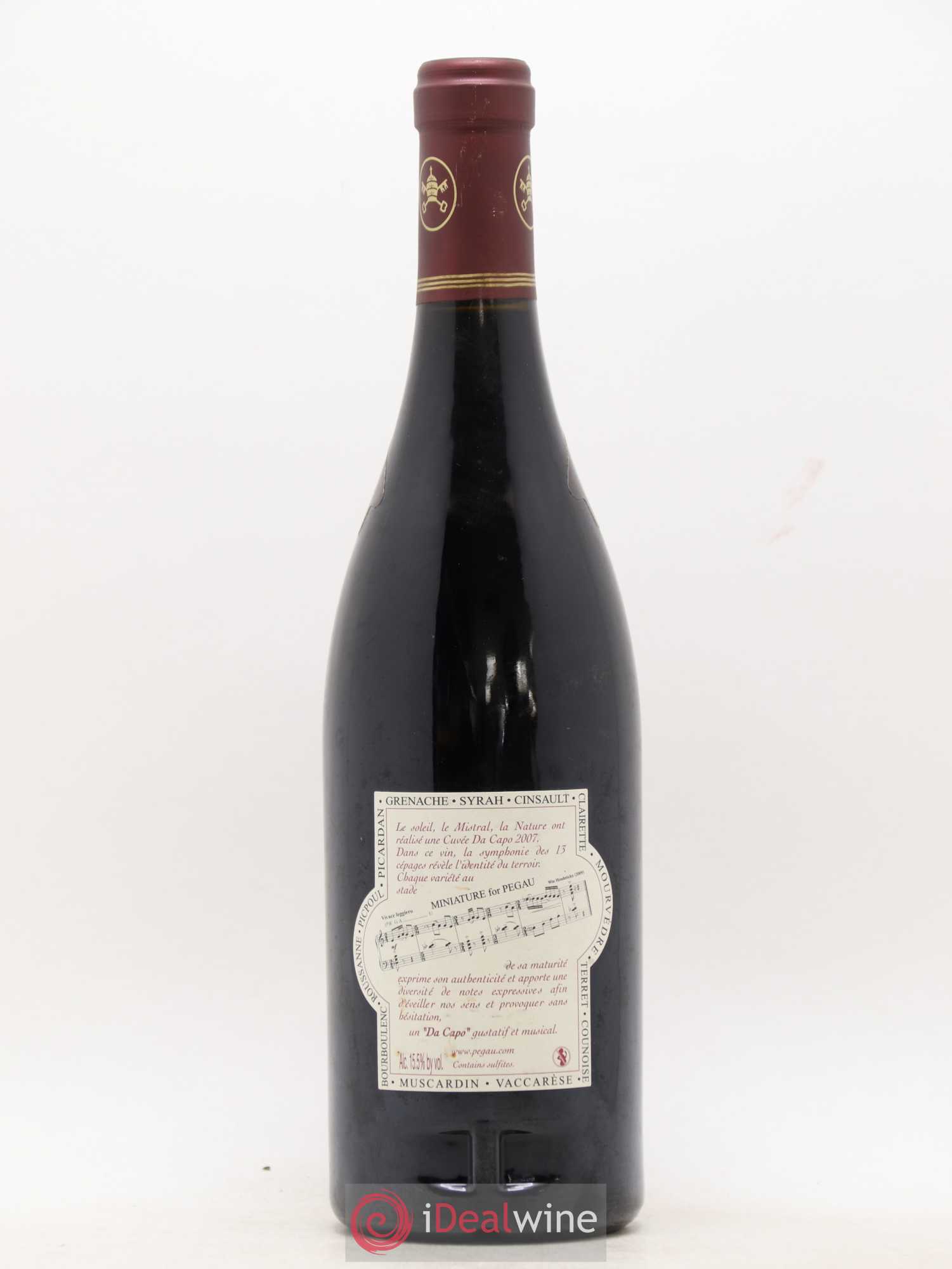 Châteauneuf-du-Pape Domaine du Pégau Cuvée Da Capo Paul et Laurence Féraud 2007 - Lot de 1 bouteille - 1