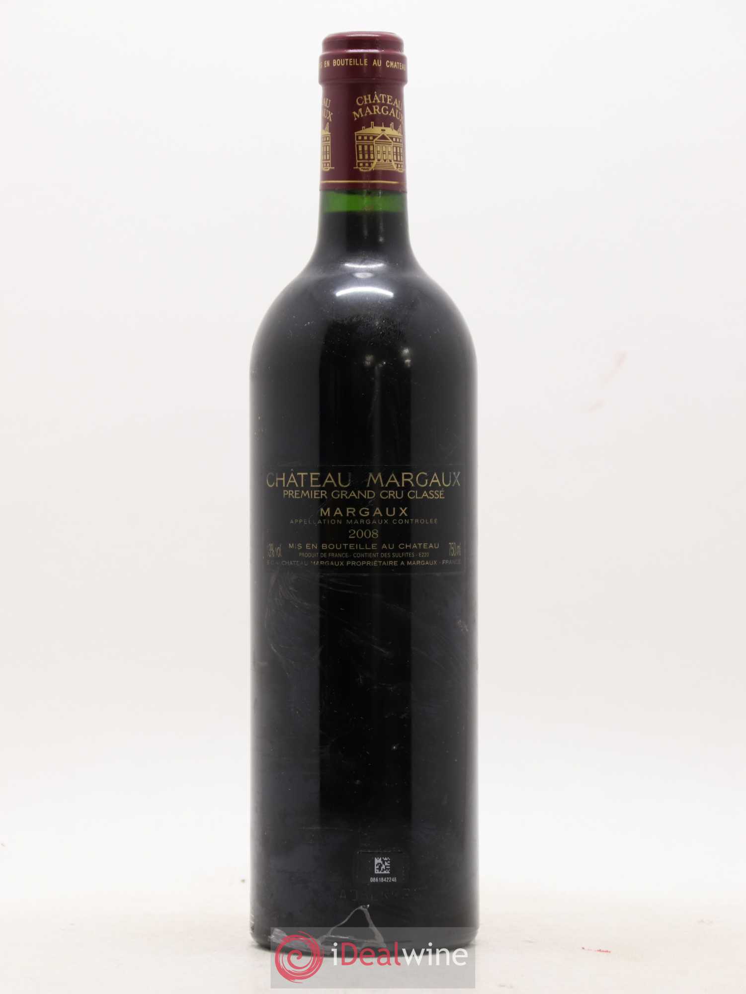 Château Margaux 1er Grand Cru Classé 2008 - Lot de 1 bouteille - 1