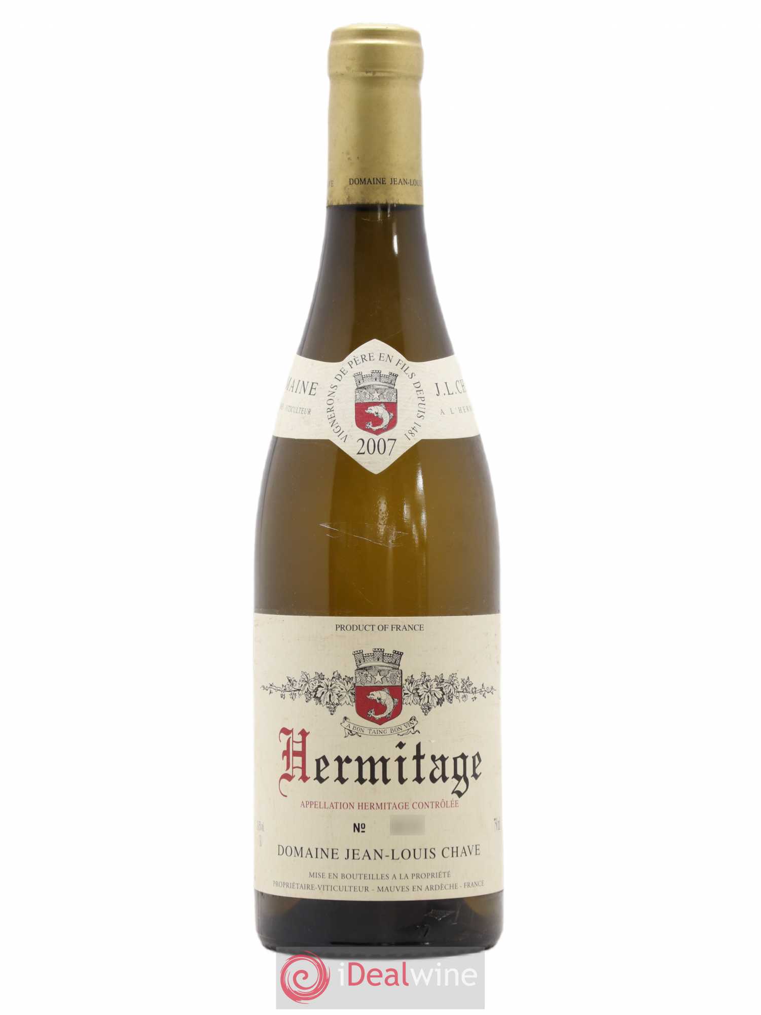 Hermitage Jean-Louis Chave 2007 - Lot de 1 bouteille - 0