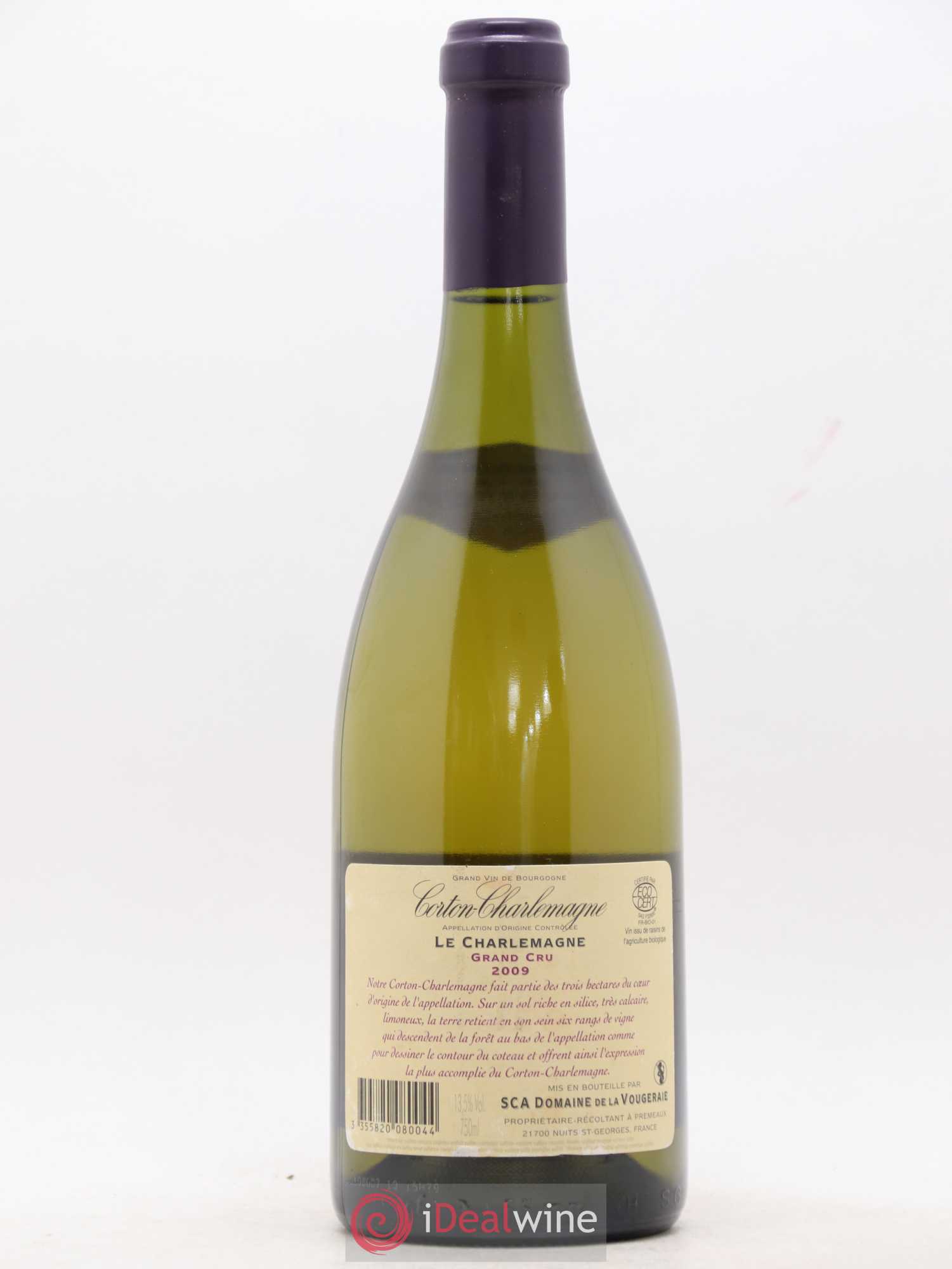 Corton-Charlemagne Grand Cru Le Charlemagne La Vougeraie 2009 - Lot de 1 bouteille - 1