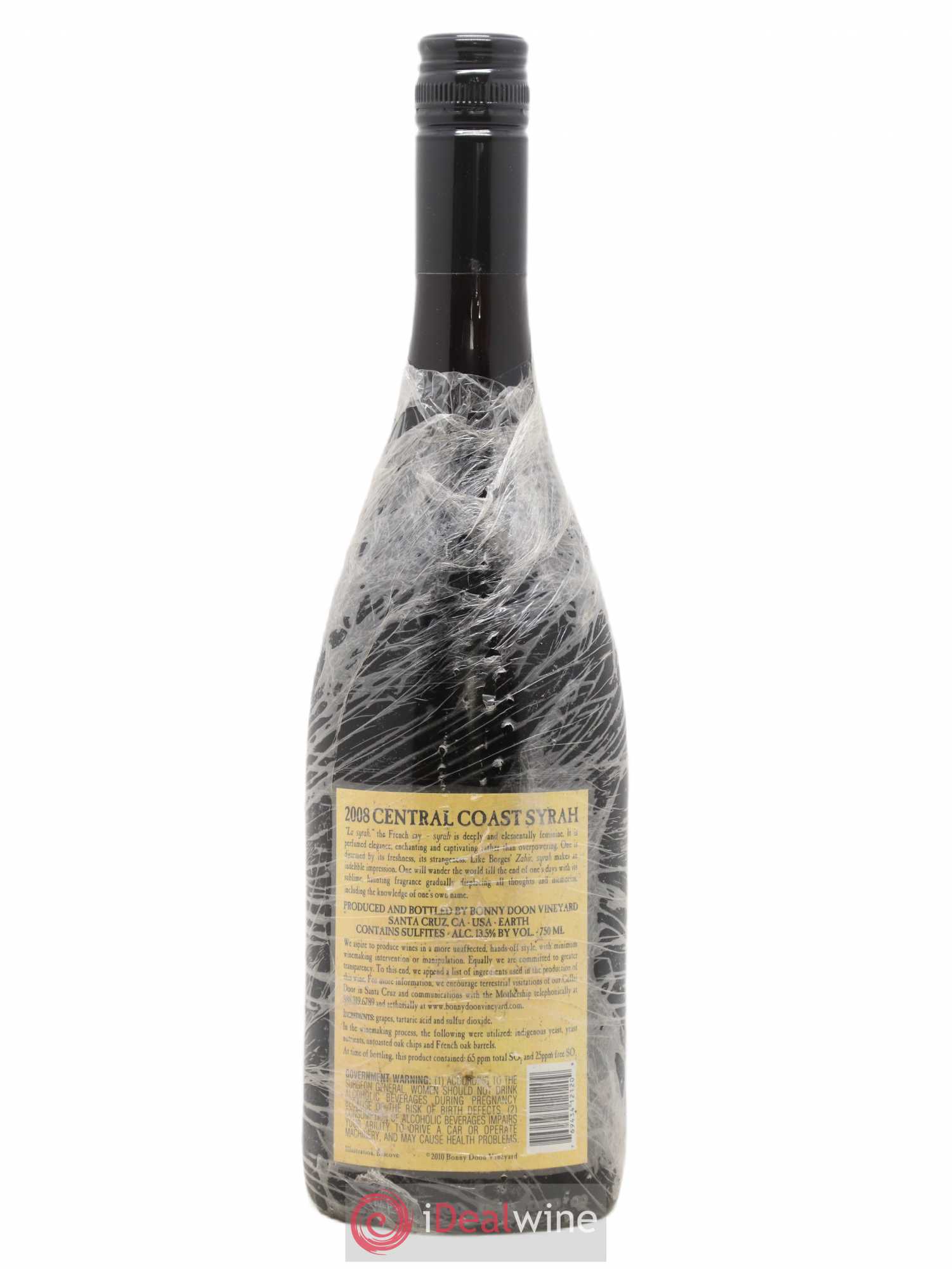 USA Central Coast Syrah Le pousseur Bonny Doon 2008 - Posten von 1 Flasche - 1