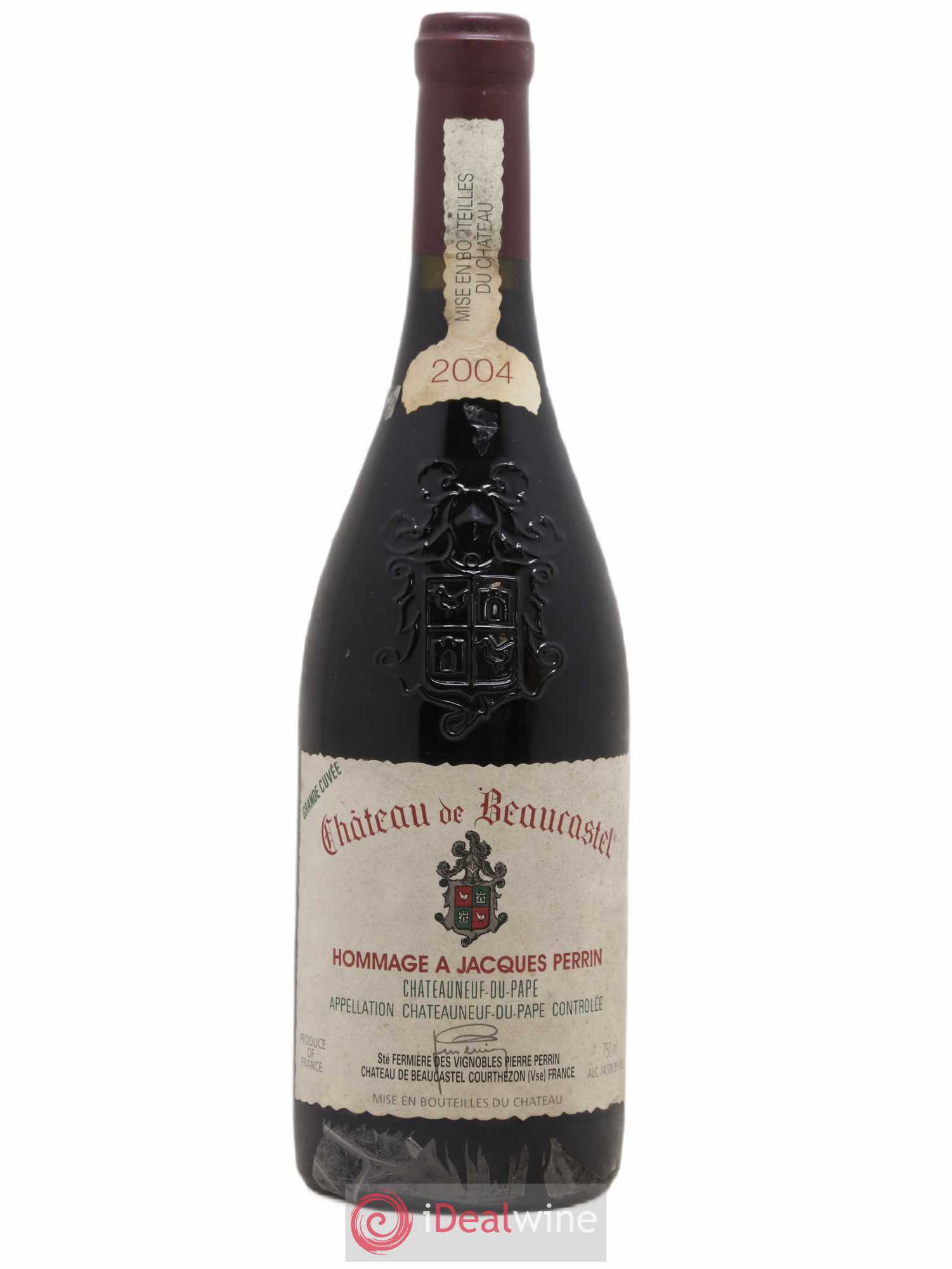 Châteauneuf-du-Pape Château de Beaucastel Hommage à Jacques Perrin Famille Perrin 2004 - Lot de 1 bouteille - 0