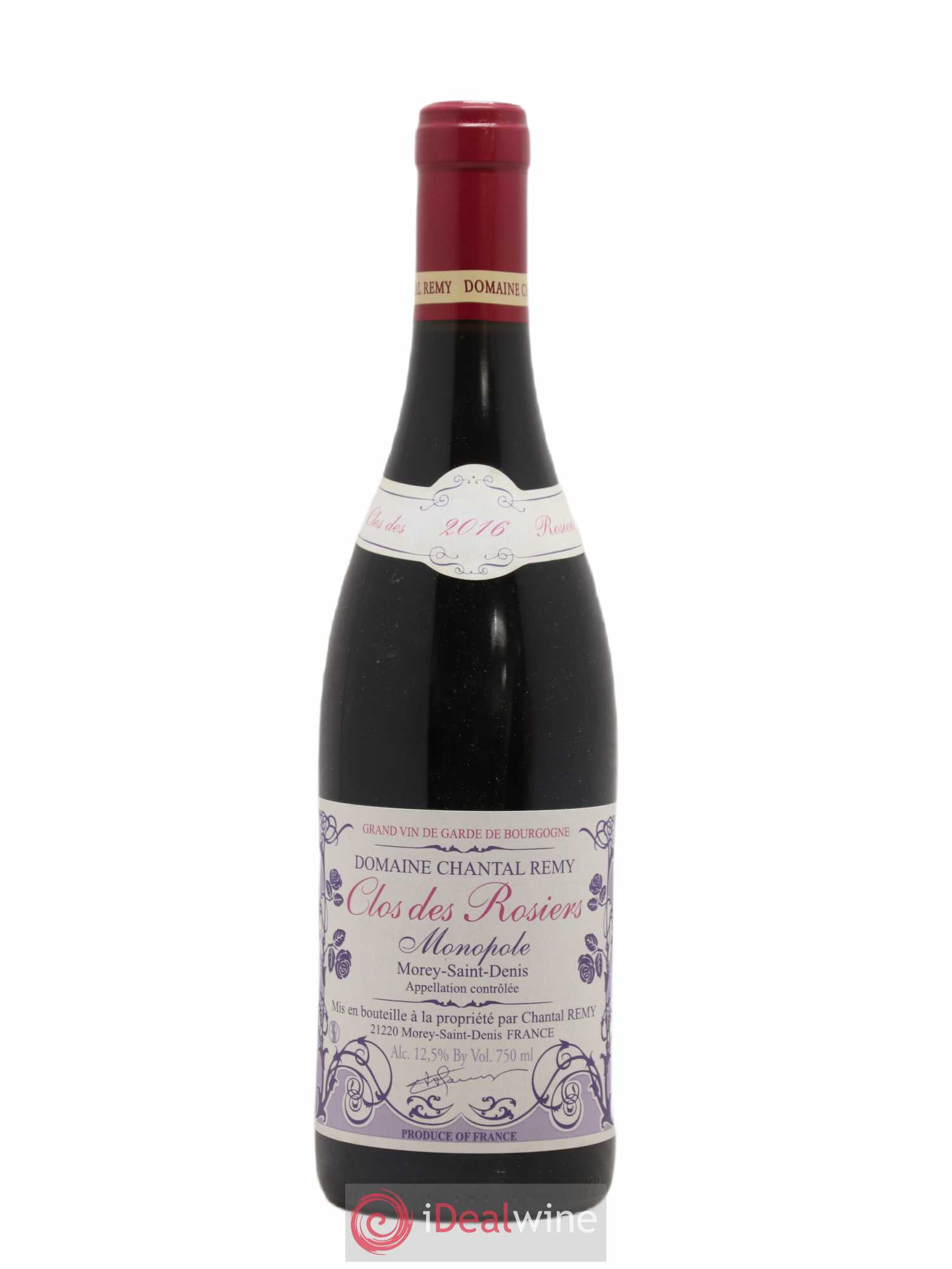 Morey-Saint-Denis 1er Cru Clos des Rosiers Chantal Rémy 2016 - Lot de 1 bouteille - 0
