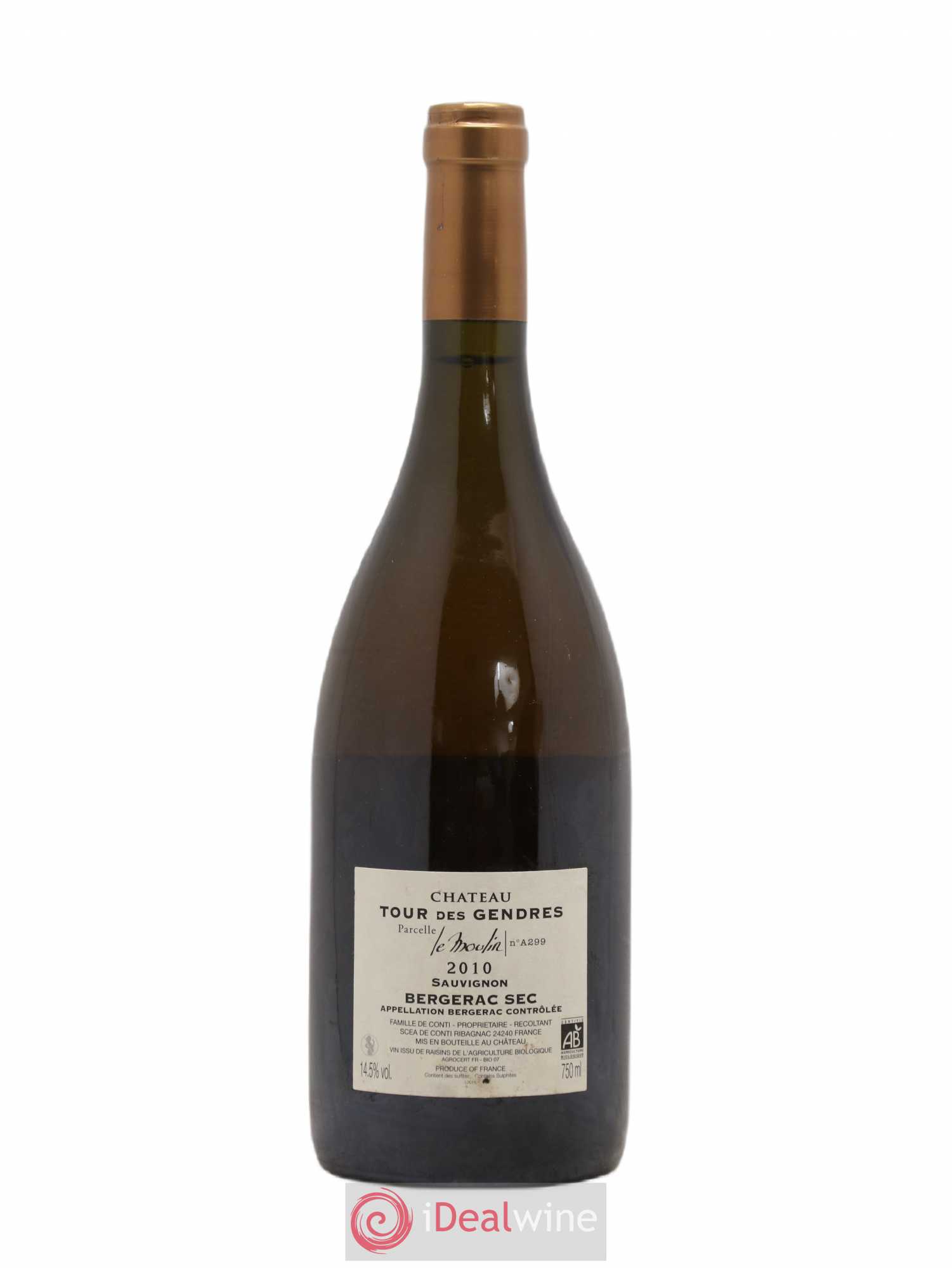 Bergerac Château Tour des Gendres Anthologia Famille de Conti Sec 2010 - Lot de 1 bouteille - 1