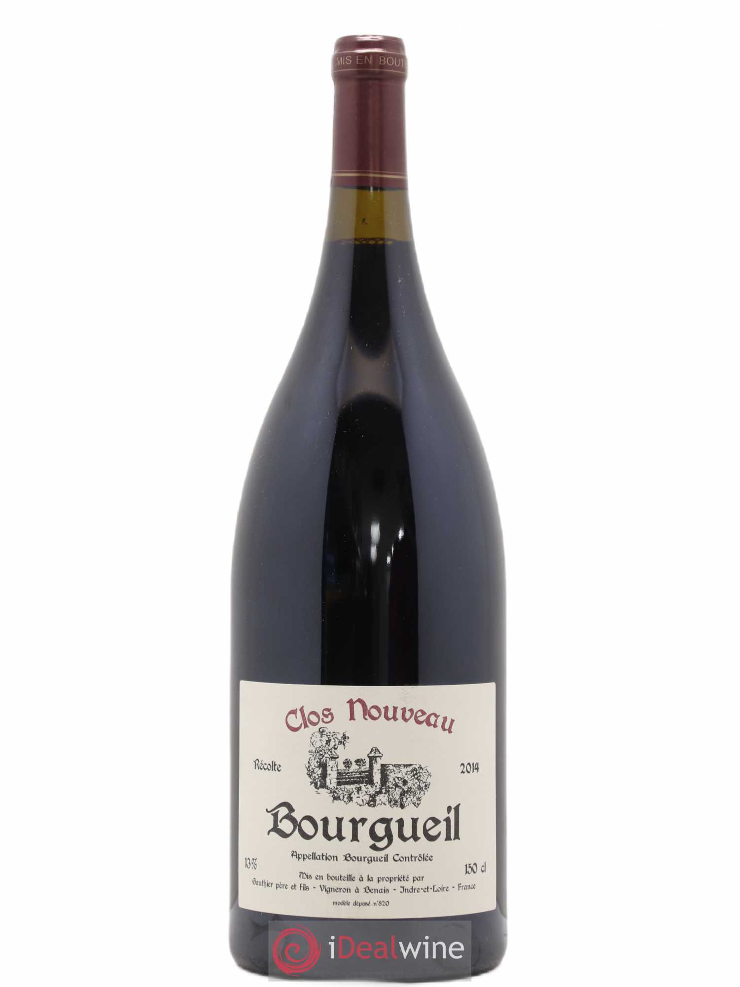 Bourgueil Clos Nouveau Domaine du Bel Air 2014 - Lot de 1 magnum - 0