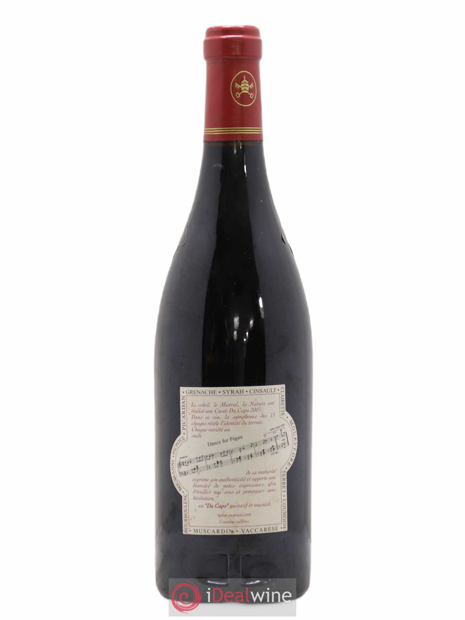 Châteauneuf-du-Pape Domaine du Pégau Cuvée Da Capo Paul et Laurence Féraud 2003 - Lot de 1 bouteille - 1