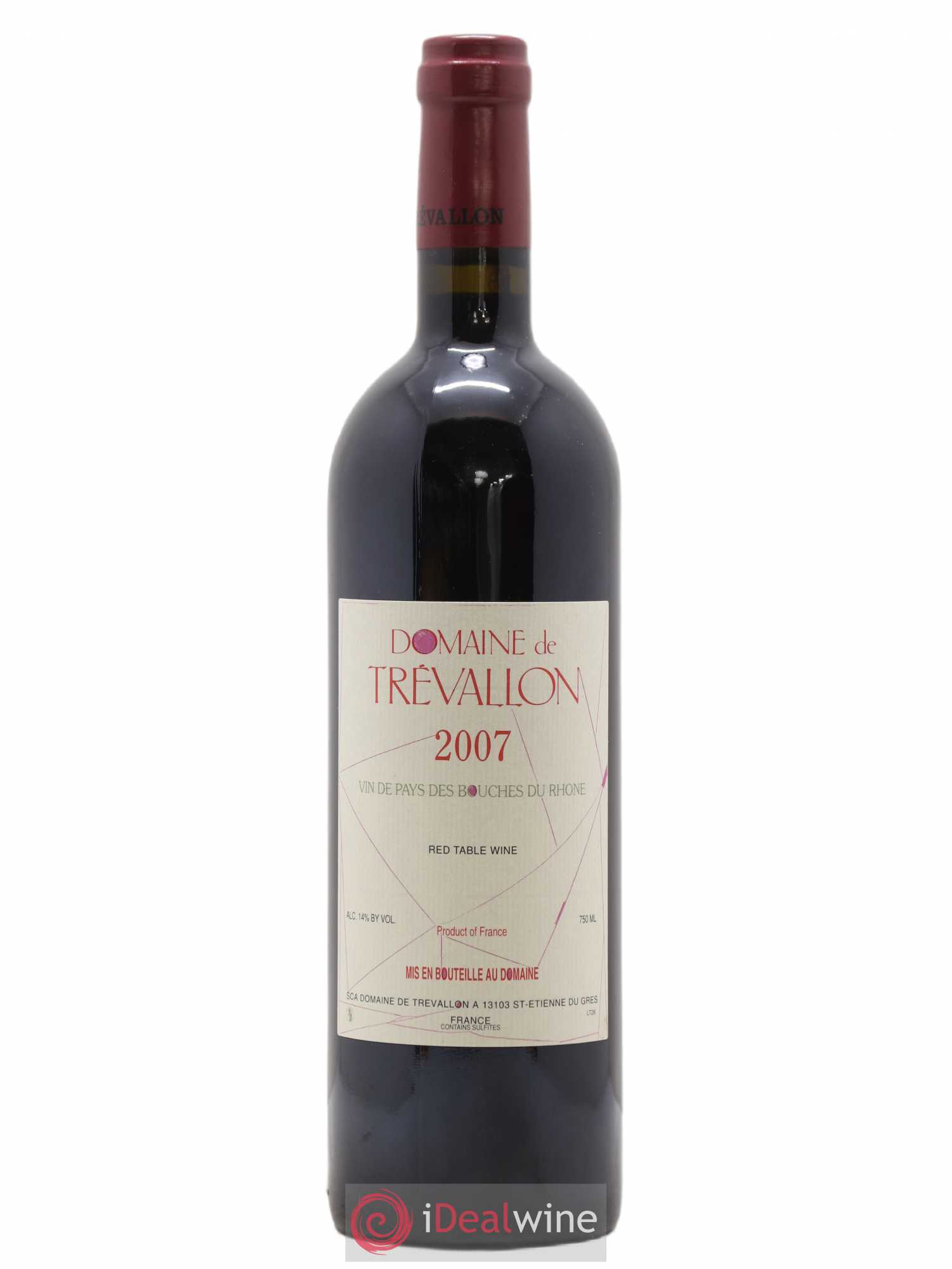 VDP Bouches du Rhône Trévallon (Domaine de) Eloi Dürrbach 2007 - Lot de 1 bouteille - 0