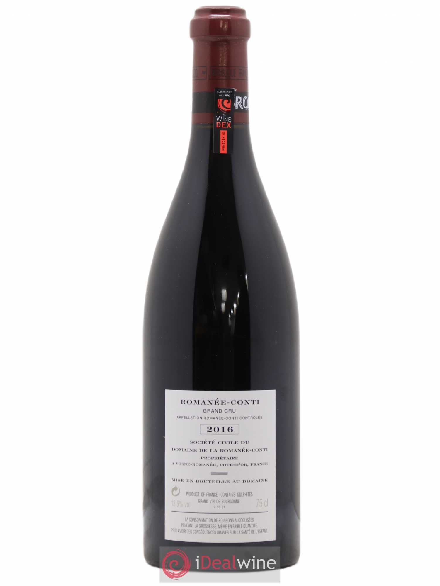 Romanée-Conti Grand Cru Domaine de la Romanée-Conti 2016 - Lot de 1 bouteille - 1