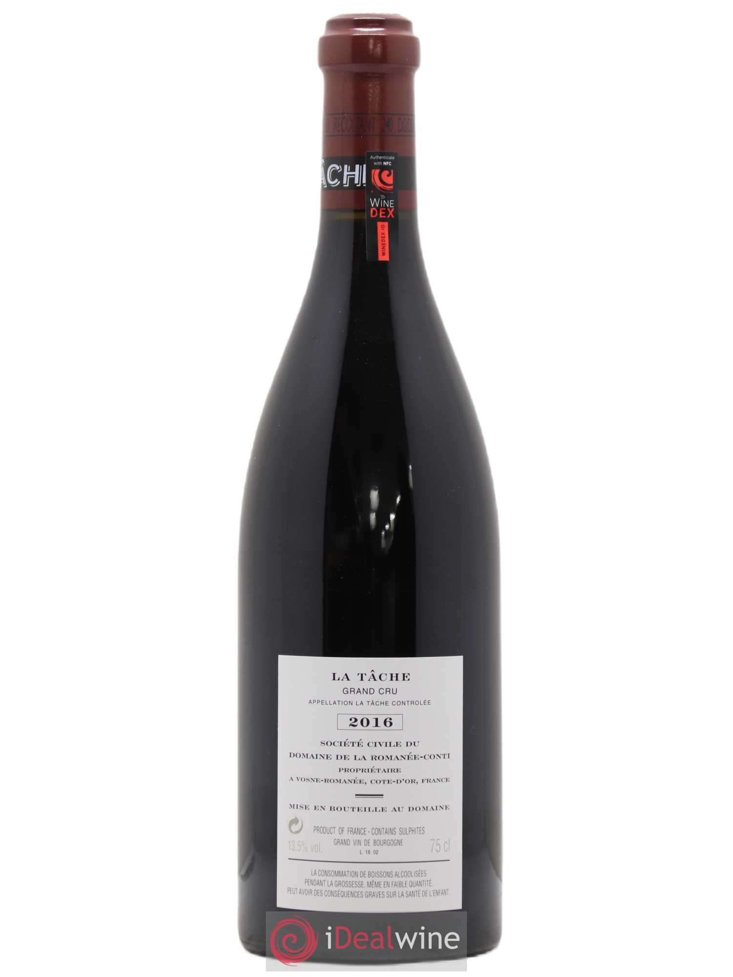 La Tâche Grand Cru Domaine de la Romanée-Conti 2016 - Lot de 1 bouteille - 1