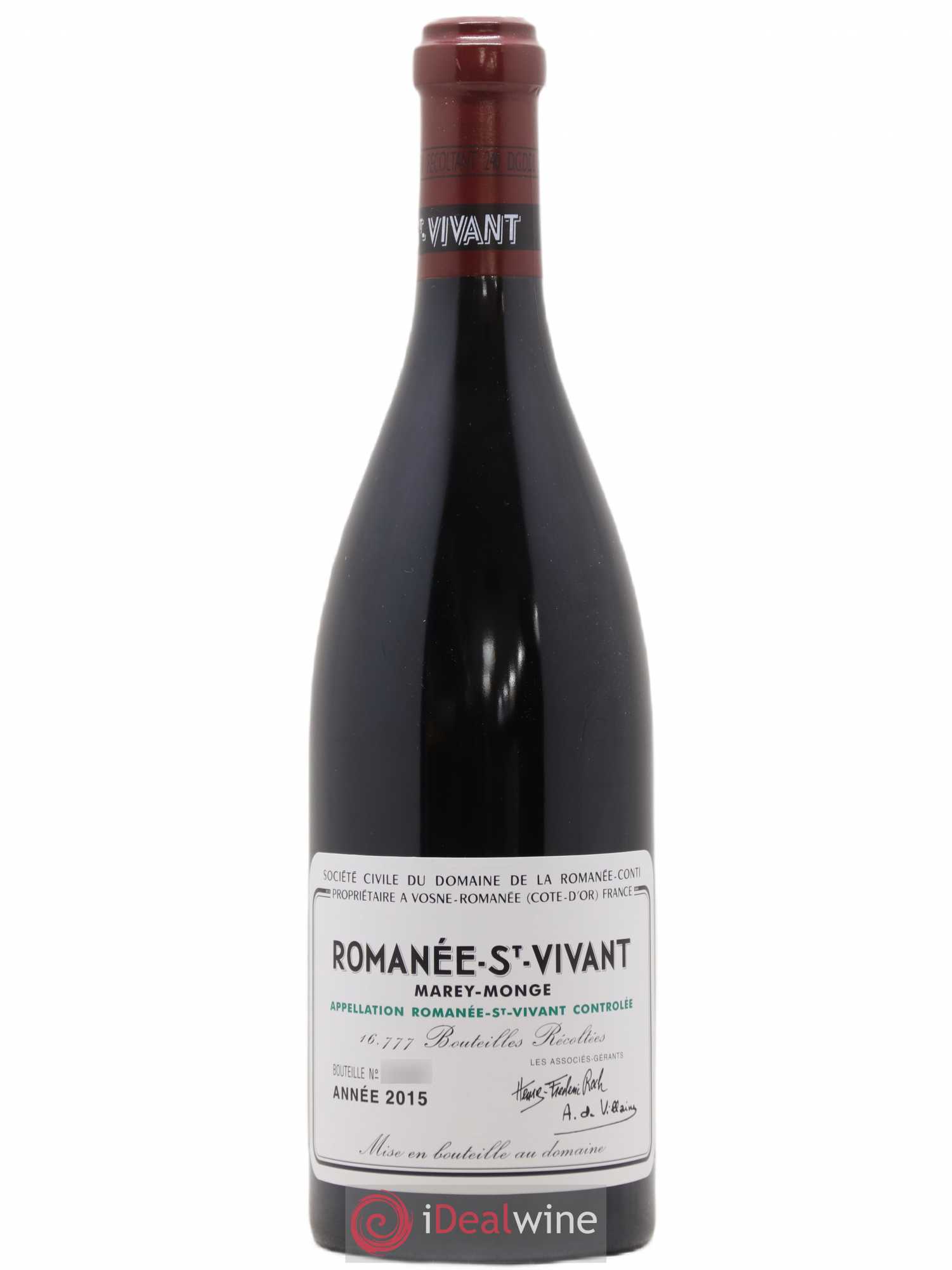 Romanée-Saint-Vivant Grand Cru Domaine de la Romanée-Conti 2015 - Lot de 1 bouteille - 0
