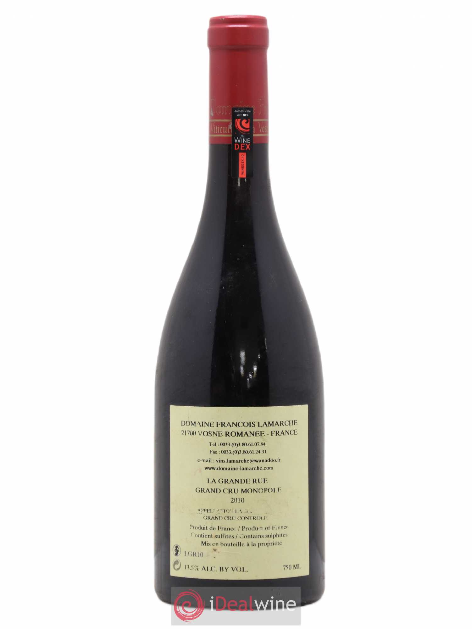 La Grande Rue Grand Cru Lamarche (Domaine) 2010 - Lot de 1 bouteille - 1