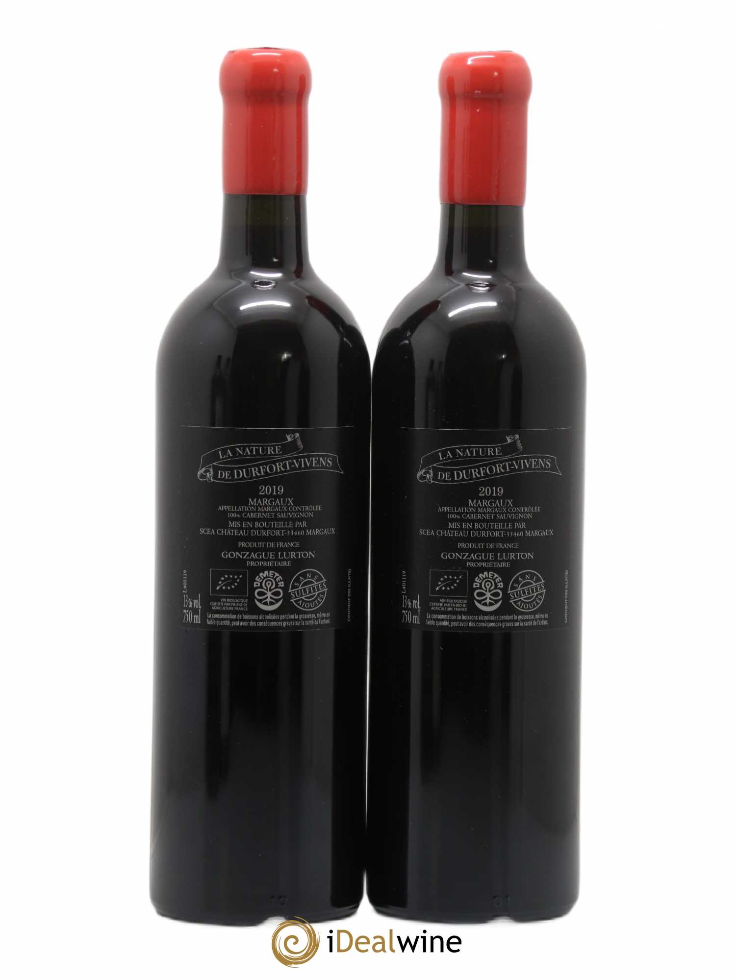 Bordeaux Margaux La Nature De Durfort Vivens Château Durfort Vivens 2019 - Posten von 2 Flaschen - 1