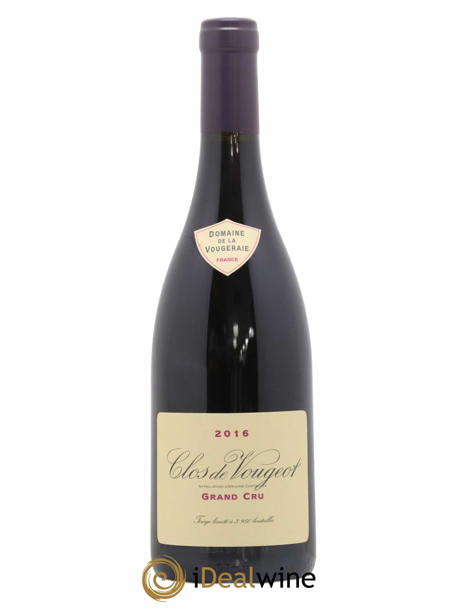 Clos de Vougeot Grand Cru La Vougeraie 2016 - Lot de 1 bouteille - 0