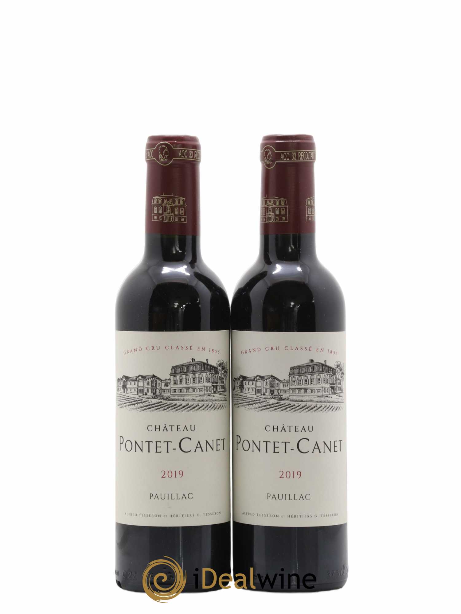 Château Pontet Canet 5ème Grand Cru Classé 2019 - Lot de 2 demi bouteilles - 0