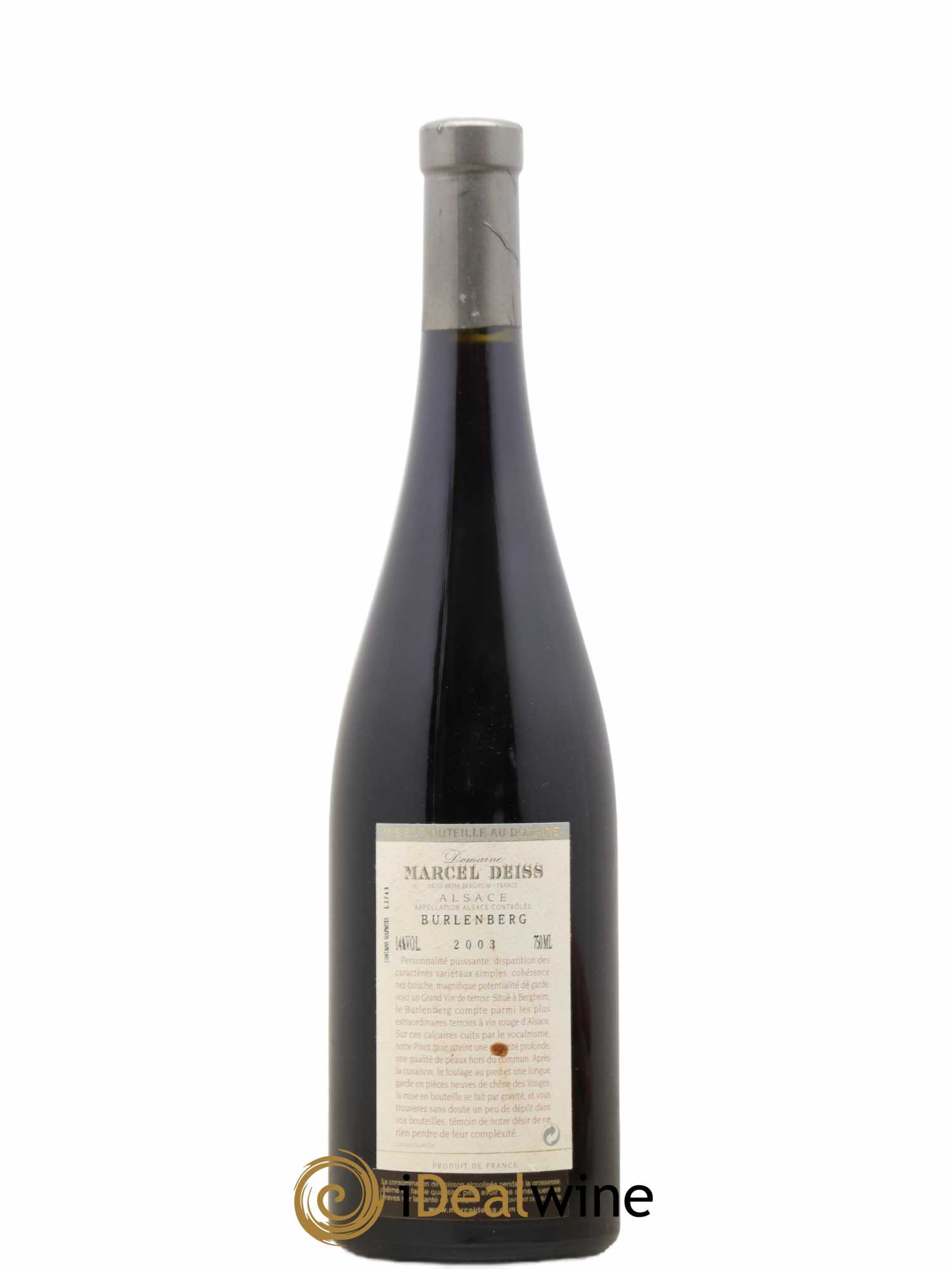 Alsace Burlenberg Marcel Deiss (Domaine) 1er Cru 2003 - Lot de 1 bouteille - 1