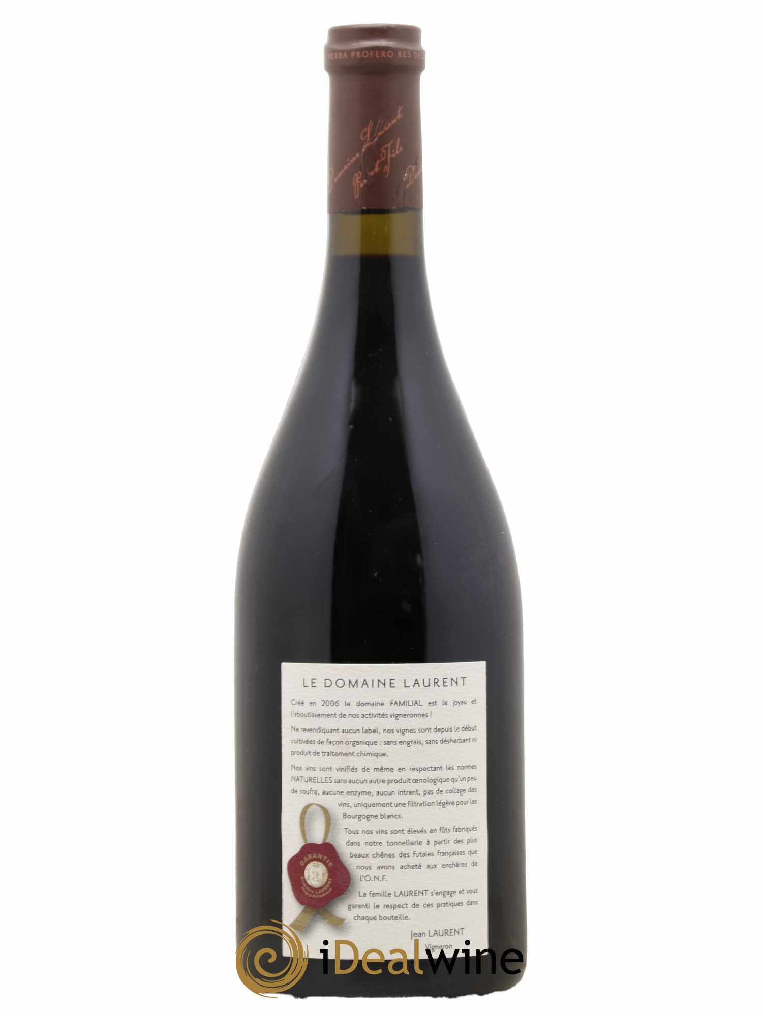 Clos de Vougeot Grand Cru Vieilles vignes Sui Generis Dominique Laurent La Plante l'Abbé 2019 - Lot de 1 bouteille - 1